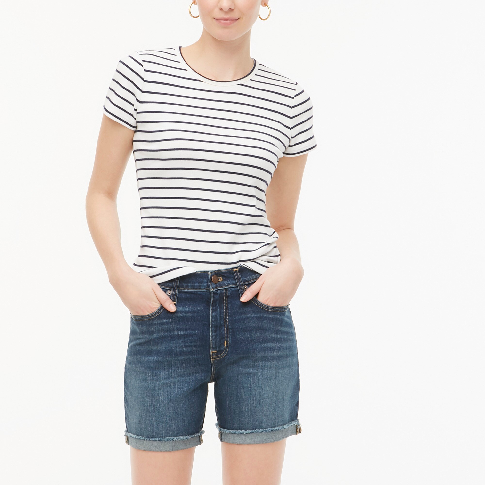 j crew factory denim shorts