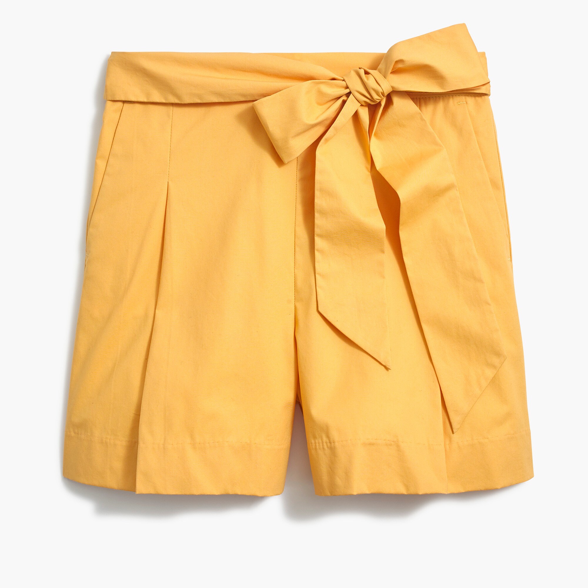 tie-waist short in cotton poplin for women