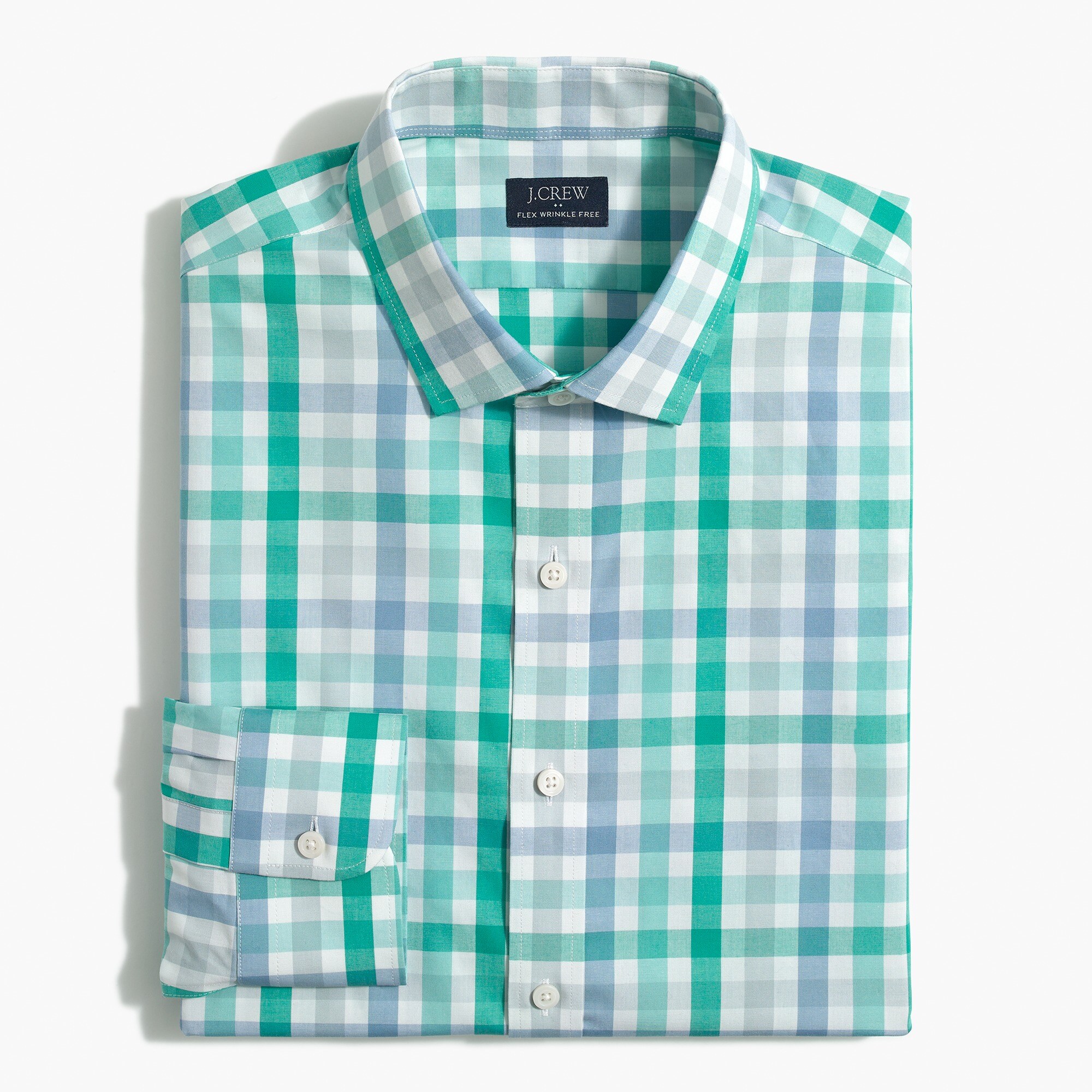 thompson slim flex wrinkle-free dress shirt for men