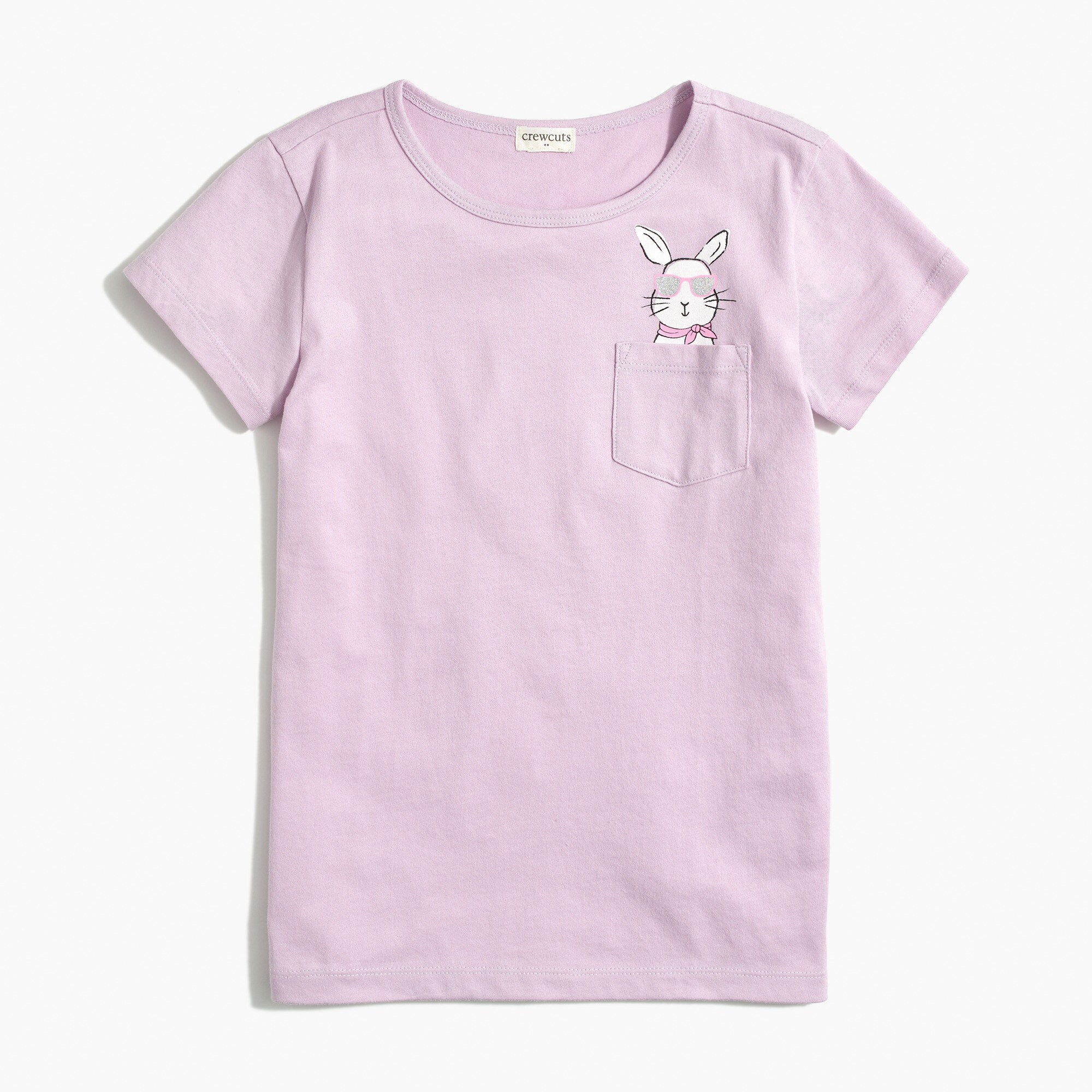 Girls' bunny pocket graphic tee