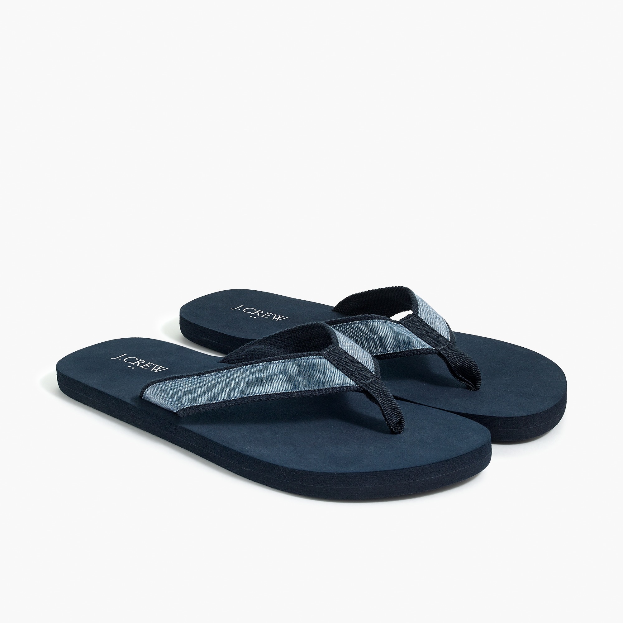 Chambray flip-flops