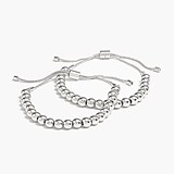 Metal beads bracelet set