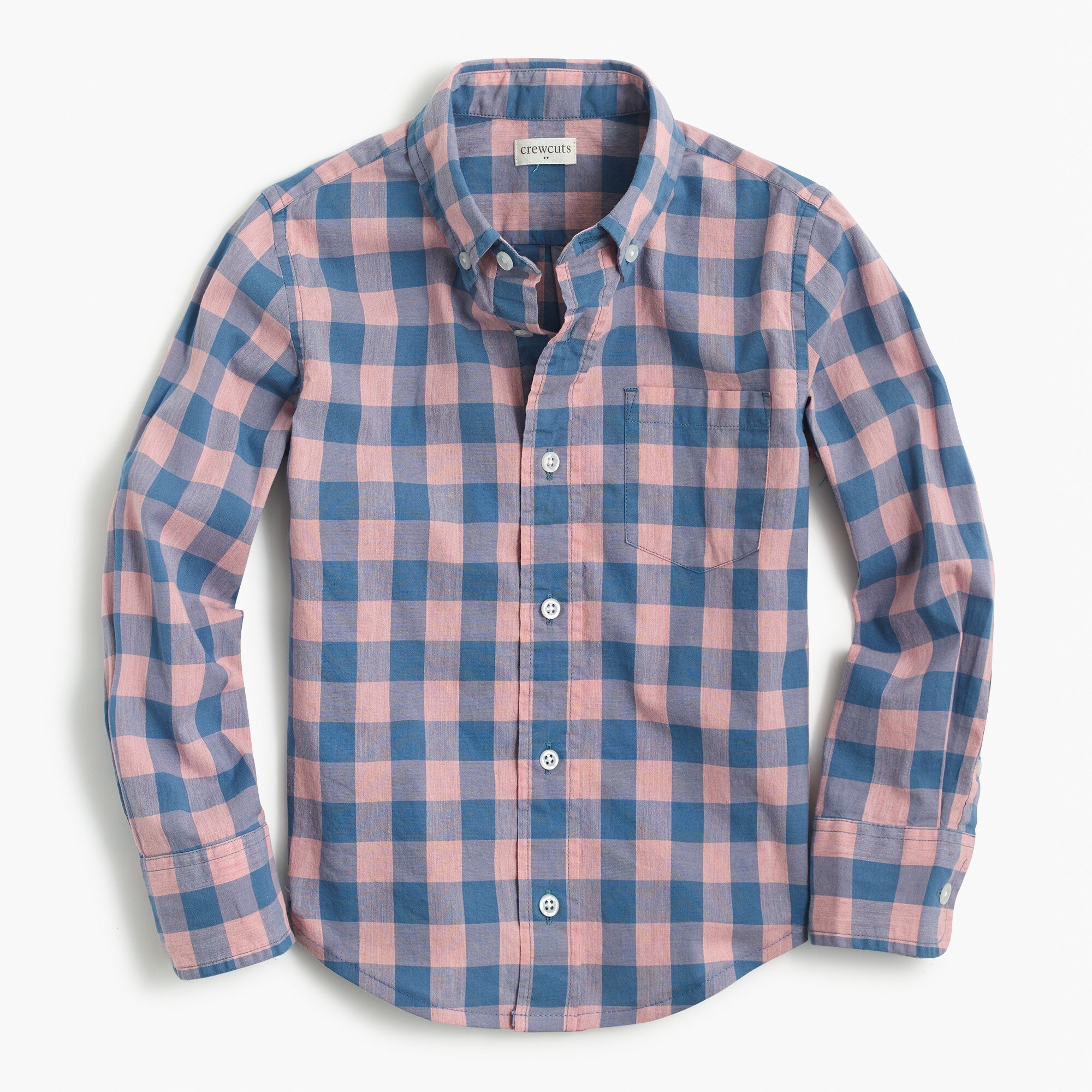 Boys' long-sleeve stretch washed shirt