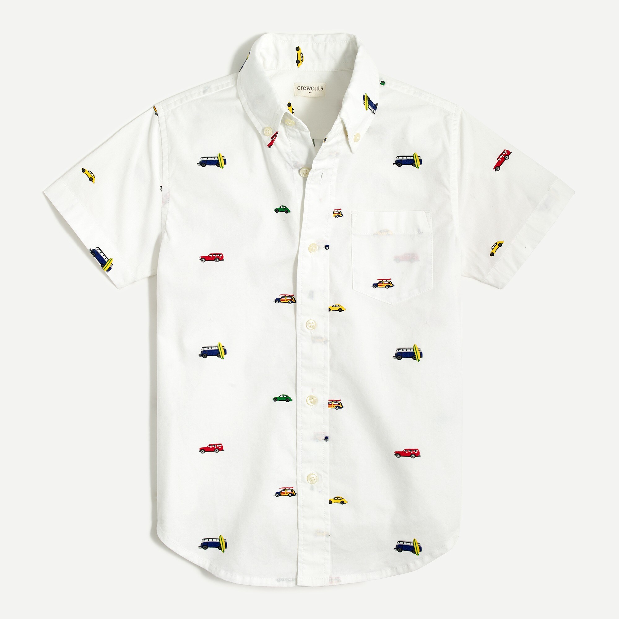 Boys' short-sleeve shirt in car print