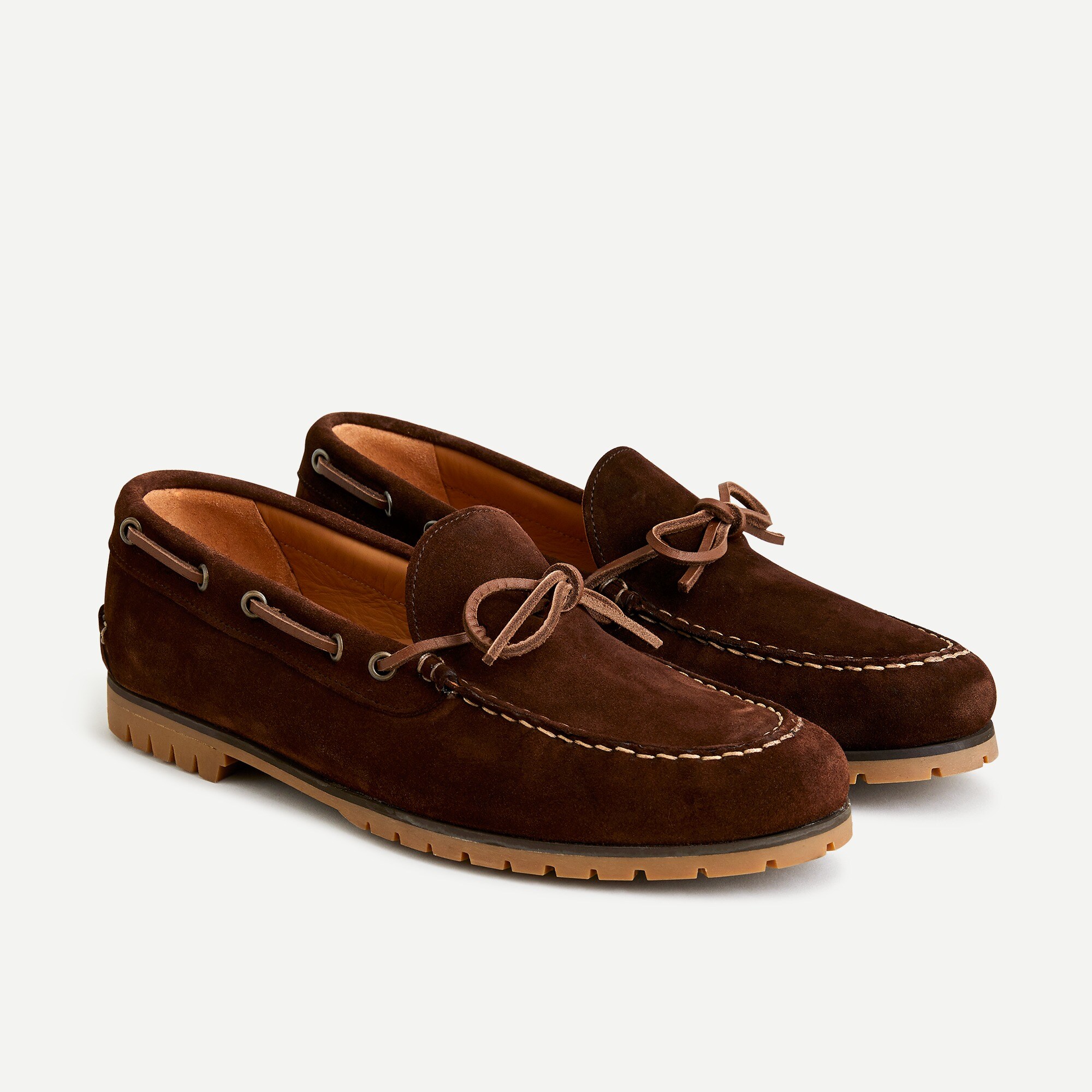 mens suede boat shoes