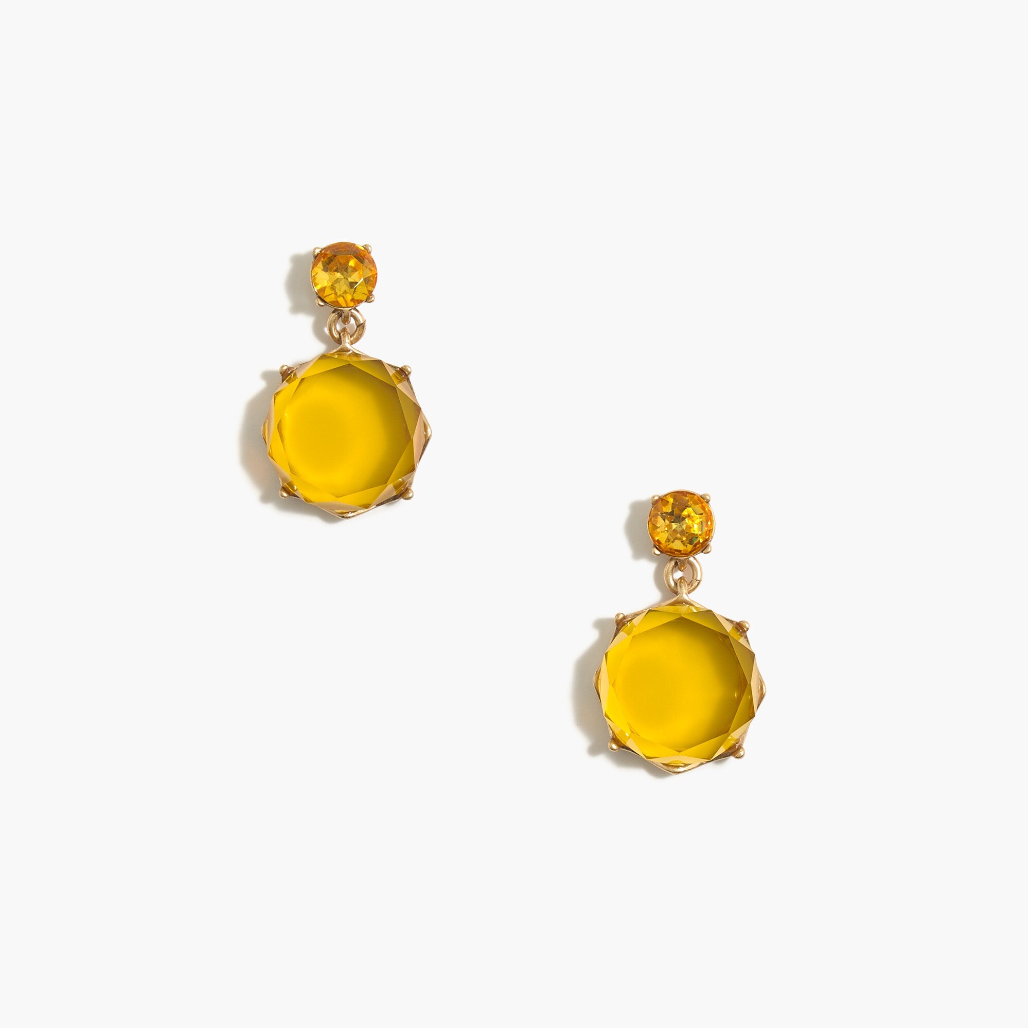 Crystal circle drop earrings