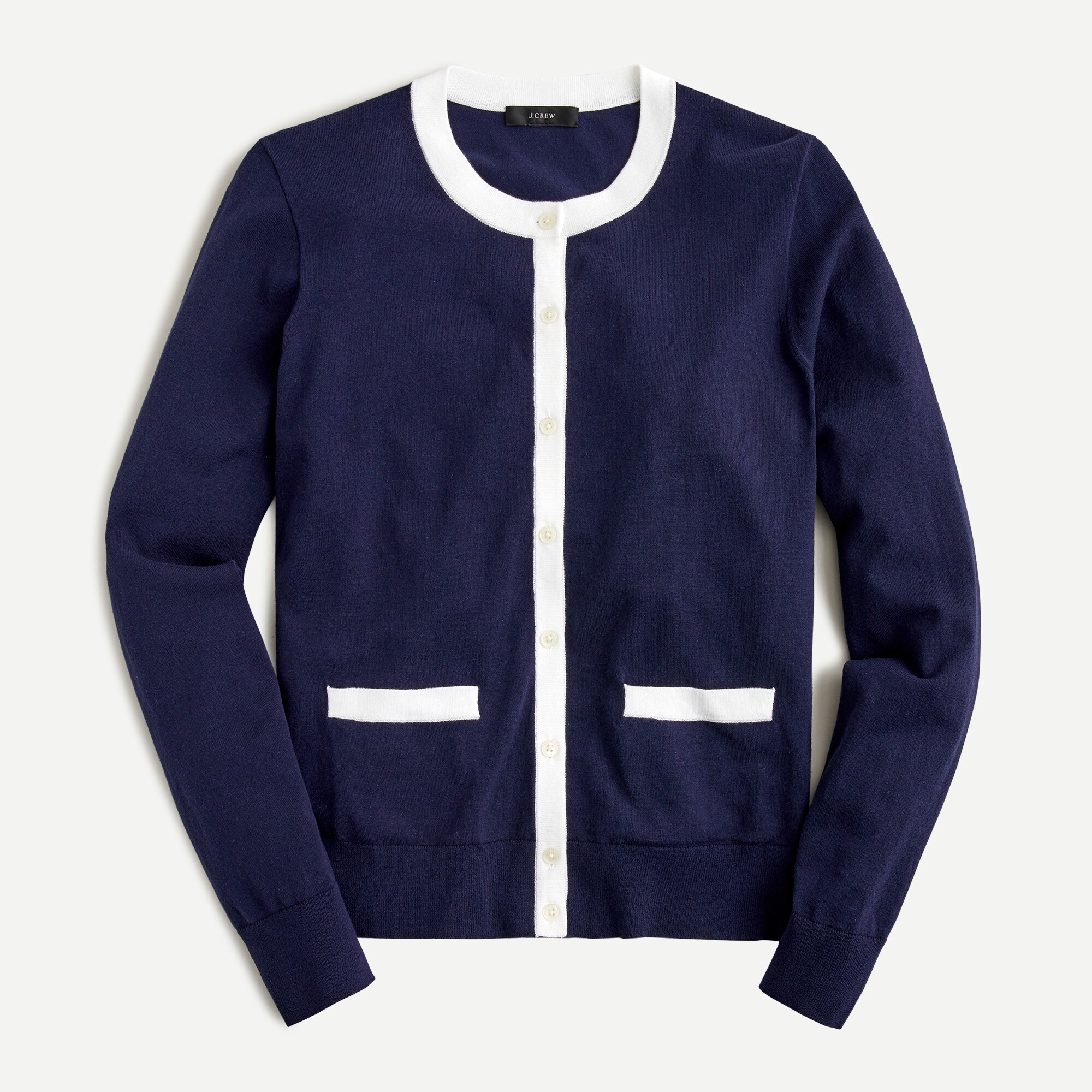 Jackie cardigan sweater with contrast trim