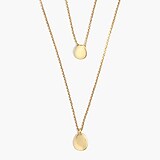 Oval charms layering necklace