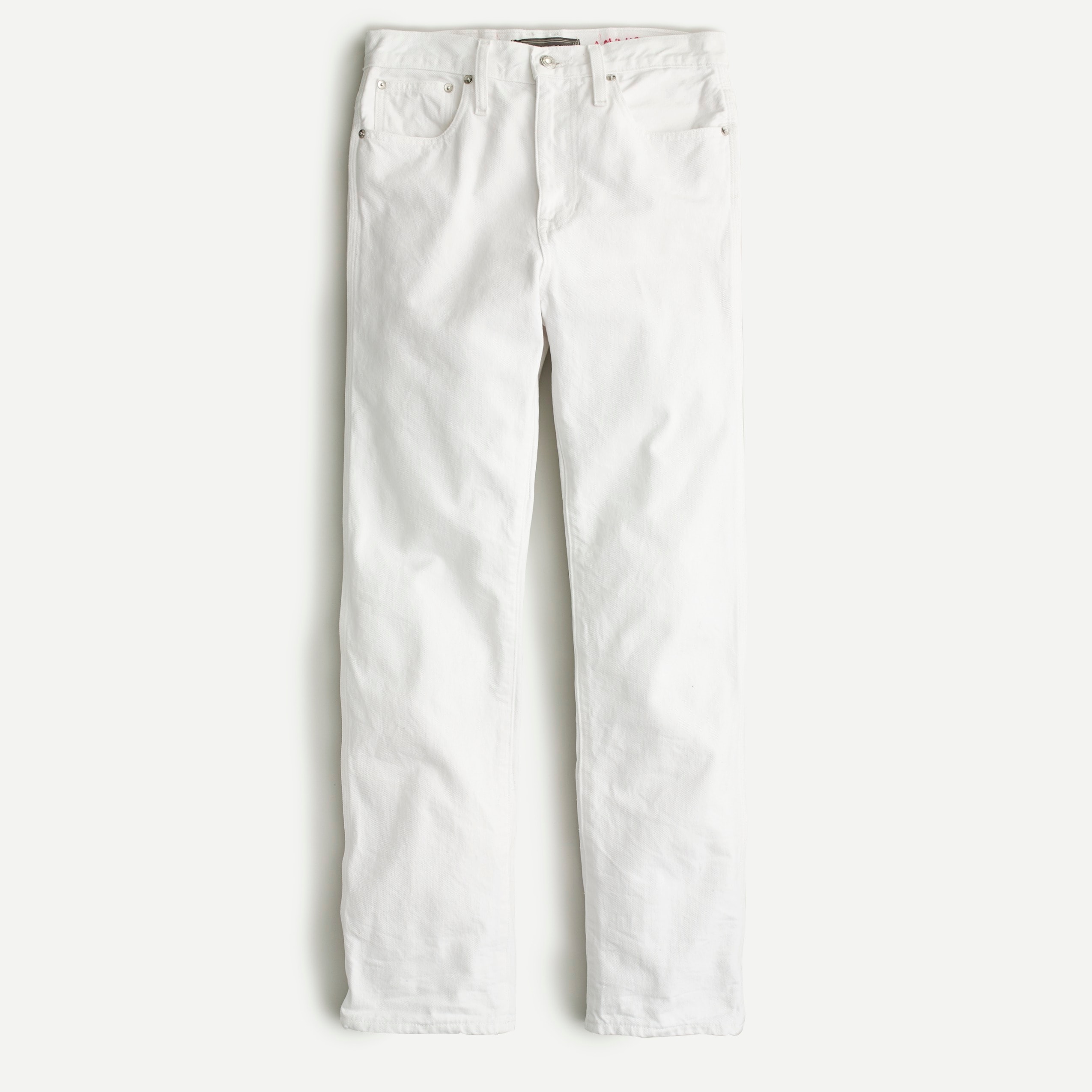 white straight leg jean