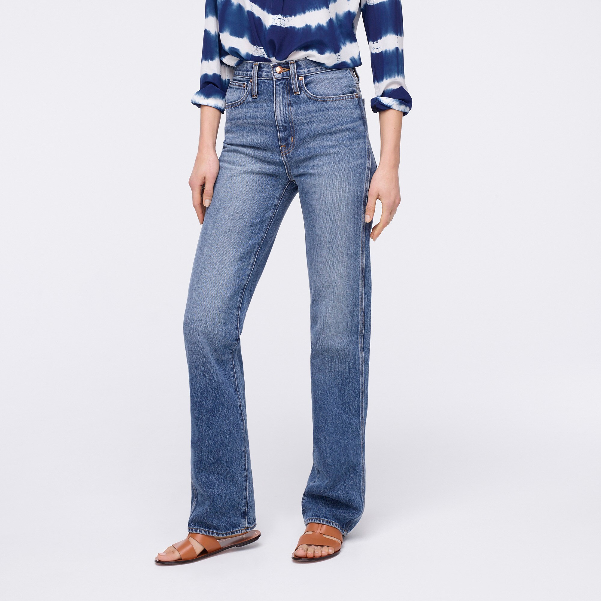 J Crew Rigid Full Length Bootcut Jean In Indigo Batik Wash For Women