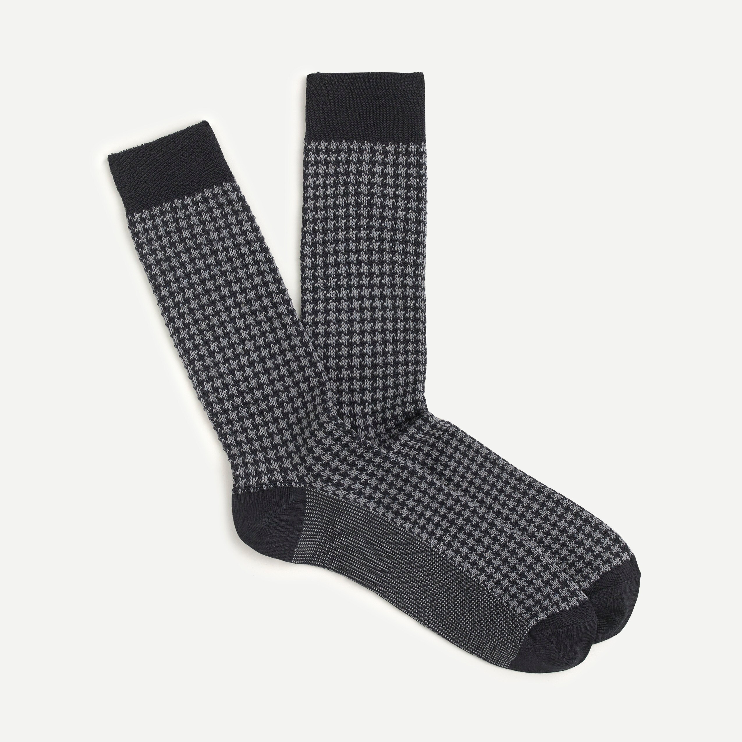 Houndstooth dress socks