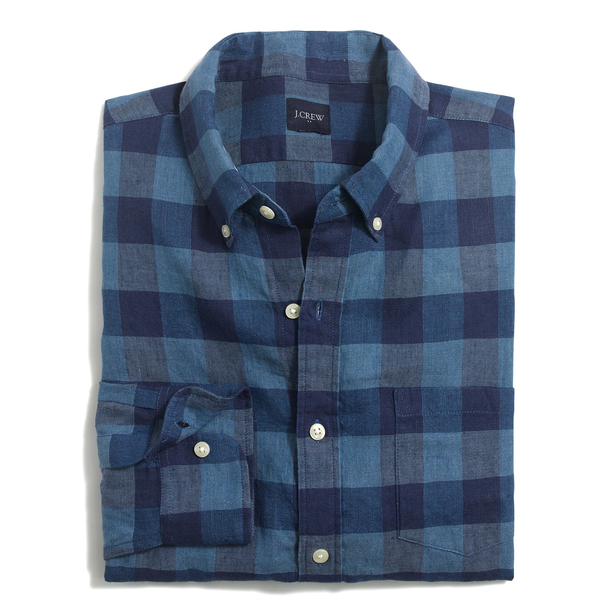 Linen-cotton slim casual shirt