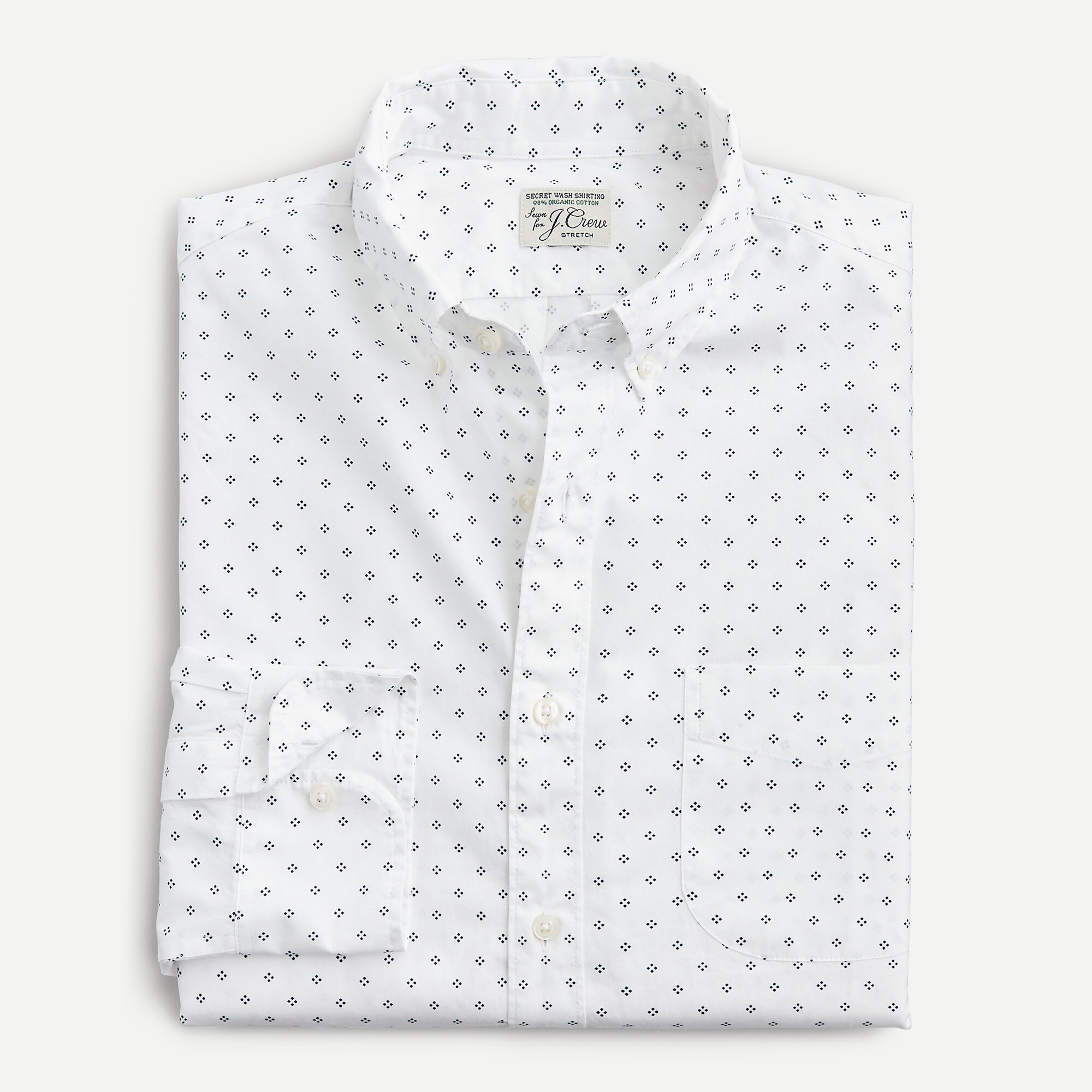 Stretch Secret Wash Cotton Poplin Shirt In Floral For Men | J.Crew