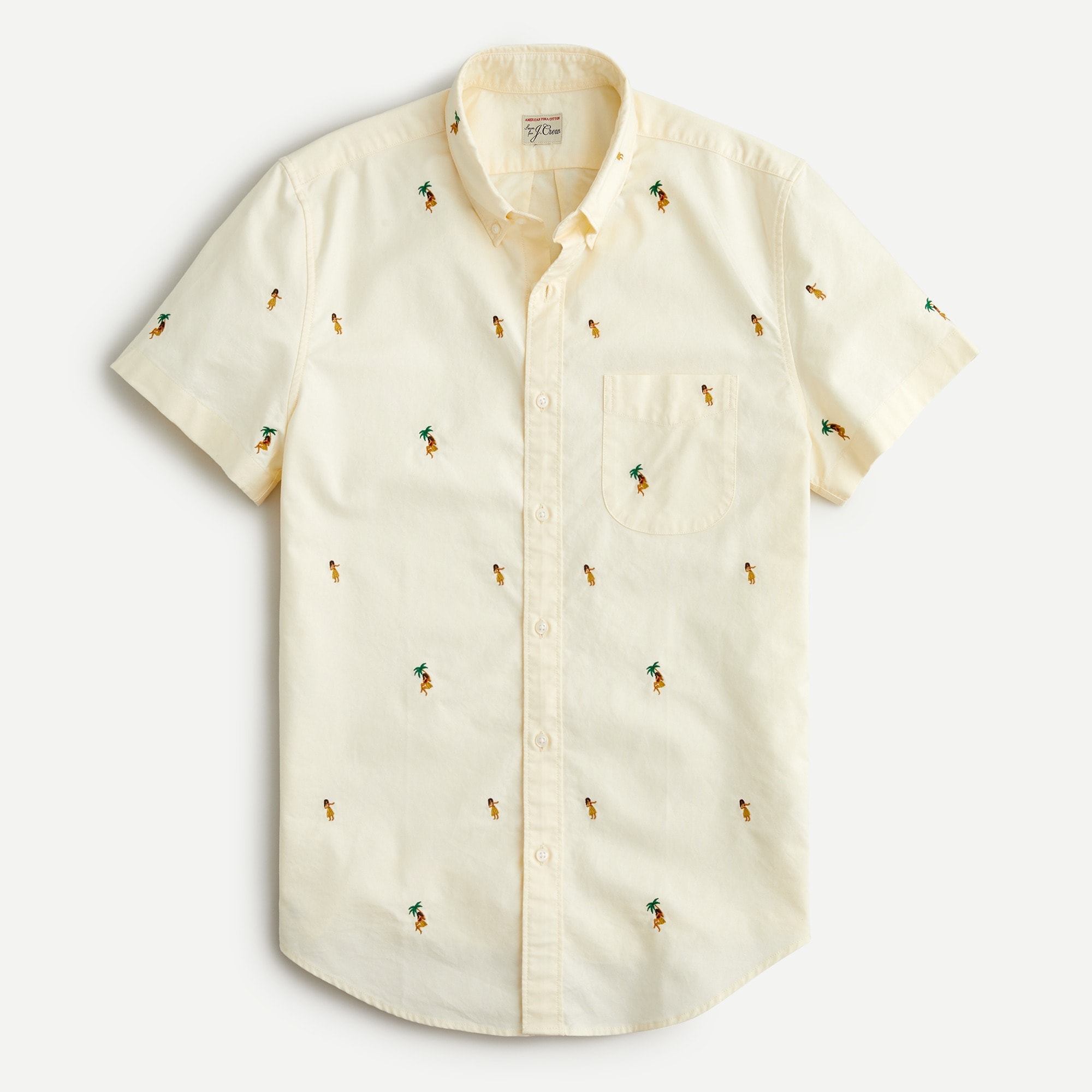 J.Crew Shortsleeve Cotton Oxford Shirt In Embroidered Critters For Men