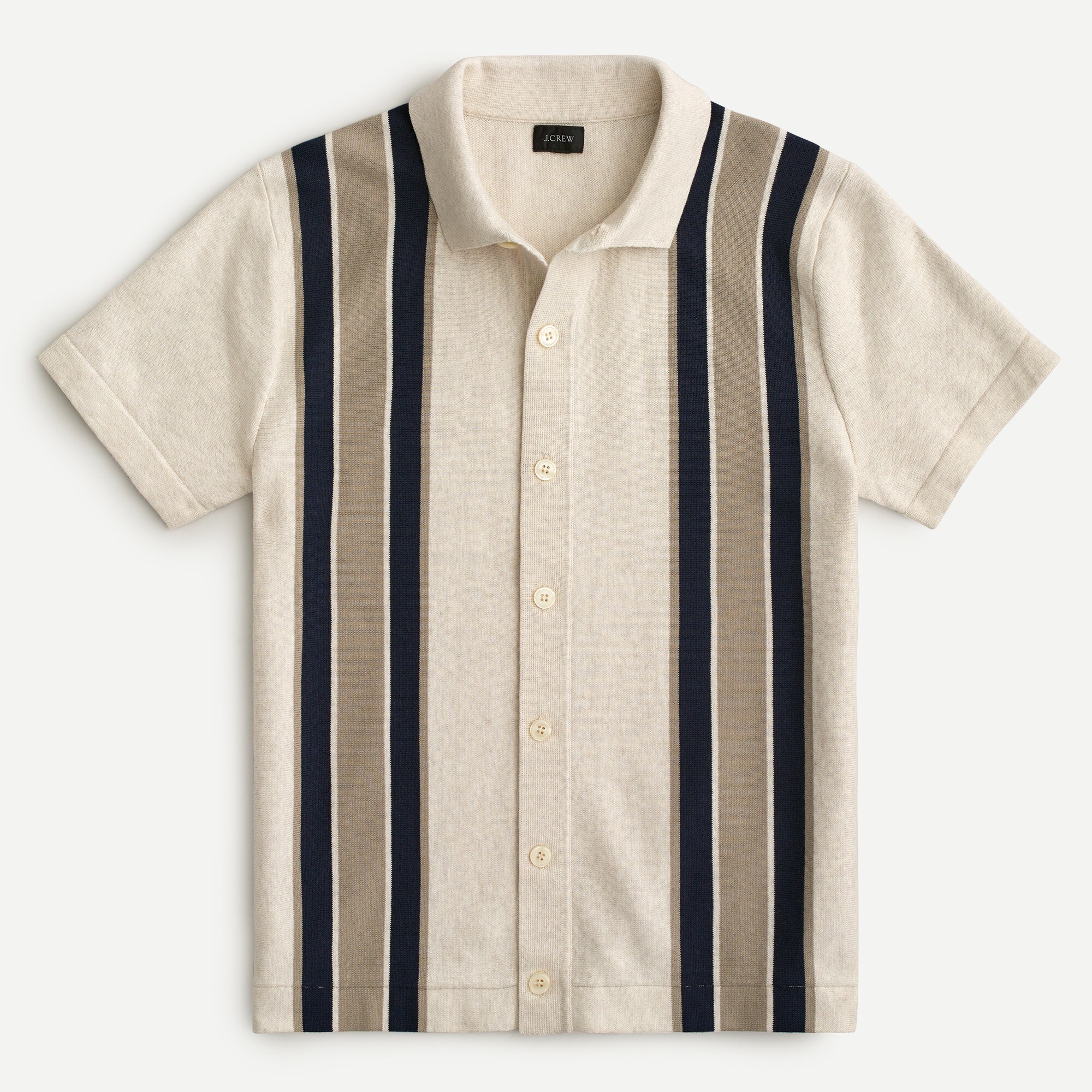 Short-sleeve polo sweater