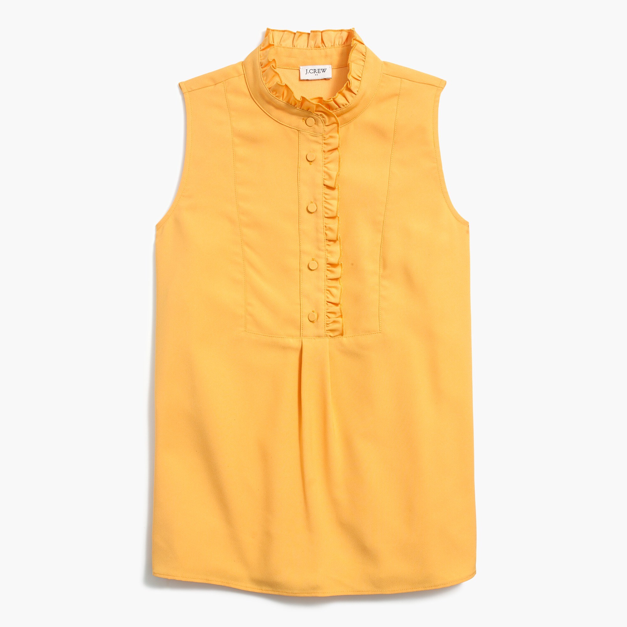 ruffle-trim crepe tank top for women