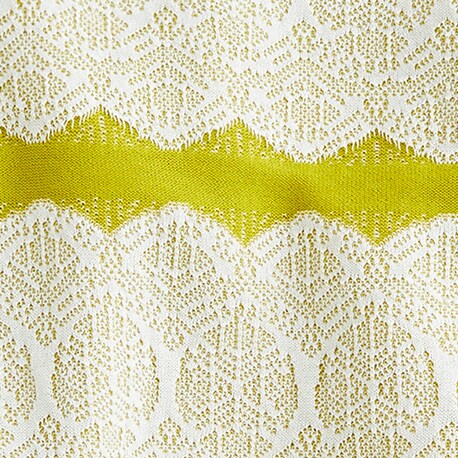 Short-sleeve sweater with lace stripe BURNISHED CHARTREUSE IV j.crew: short-sleeve sweater with lace stripe for women