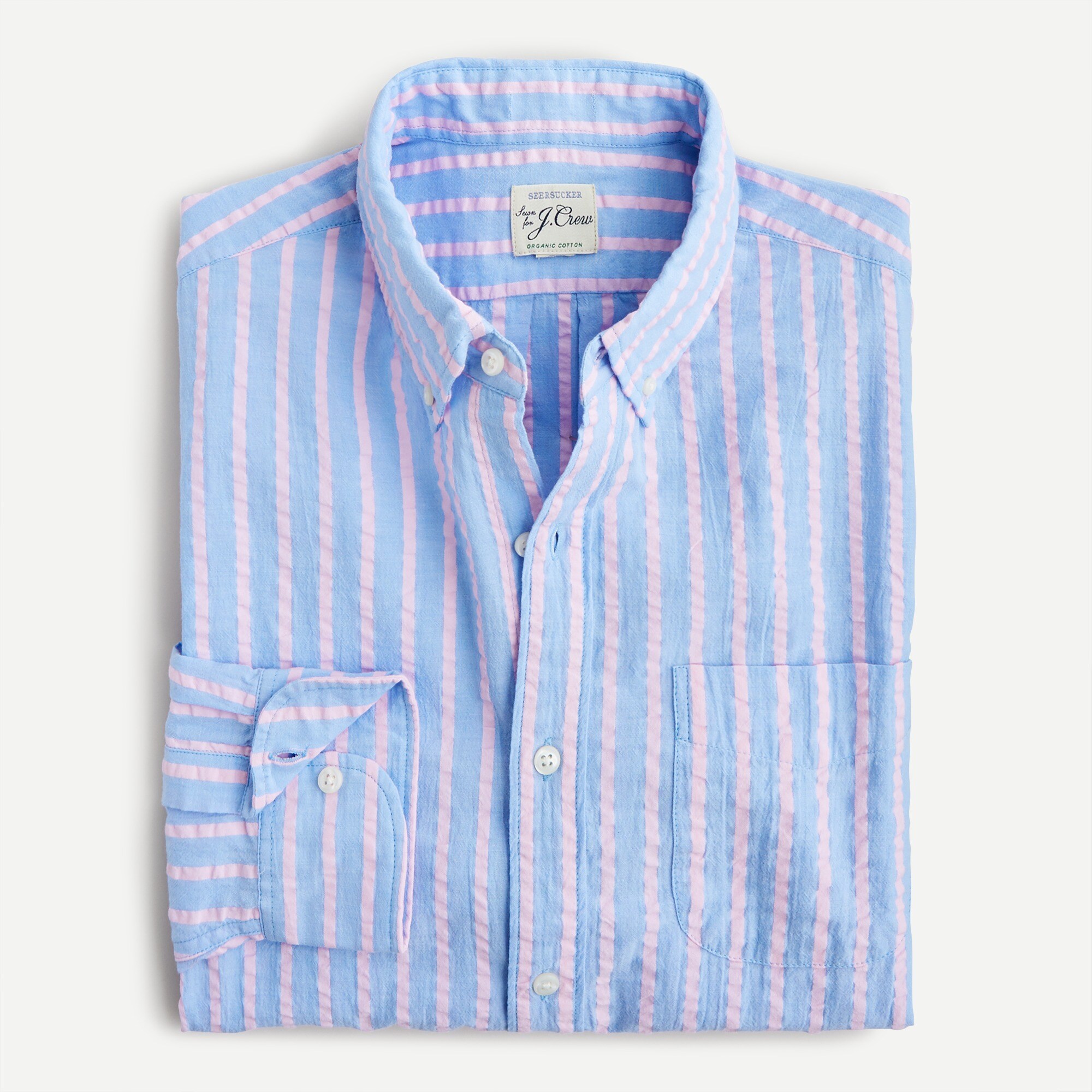 Seersucker shirt in stripe