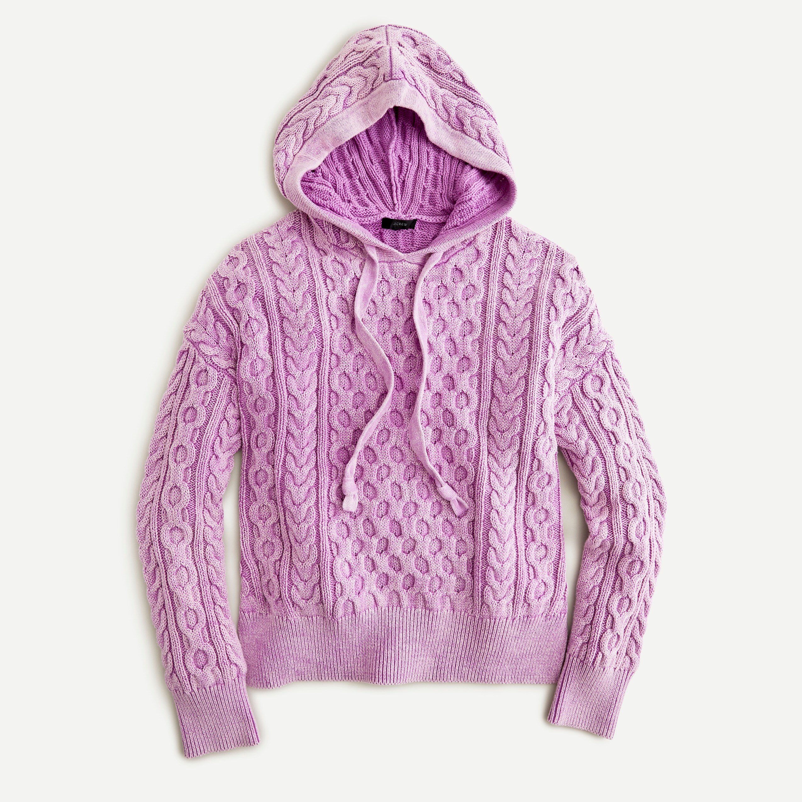J.Crew Garment washed Cable knit Hoodie For Women