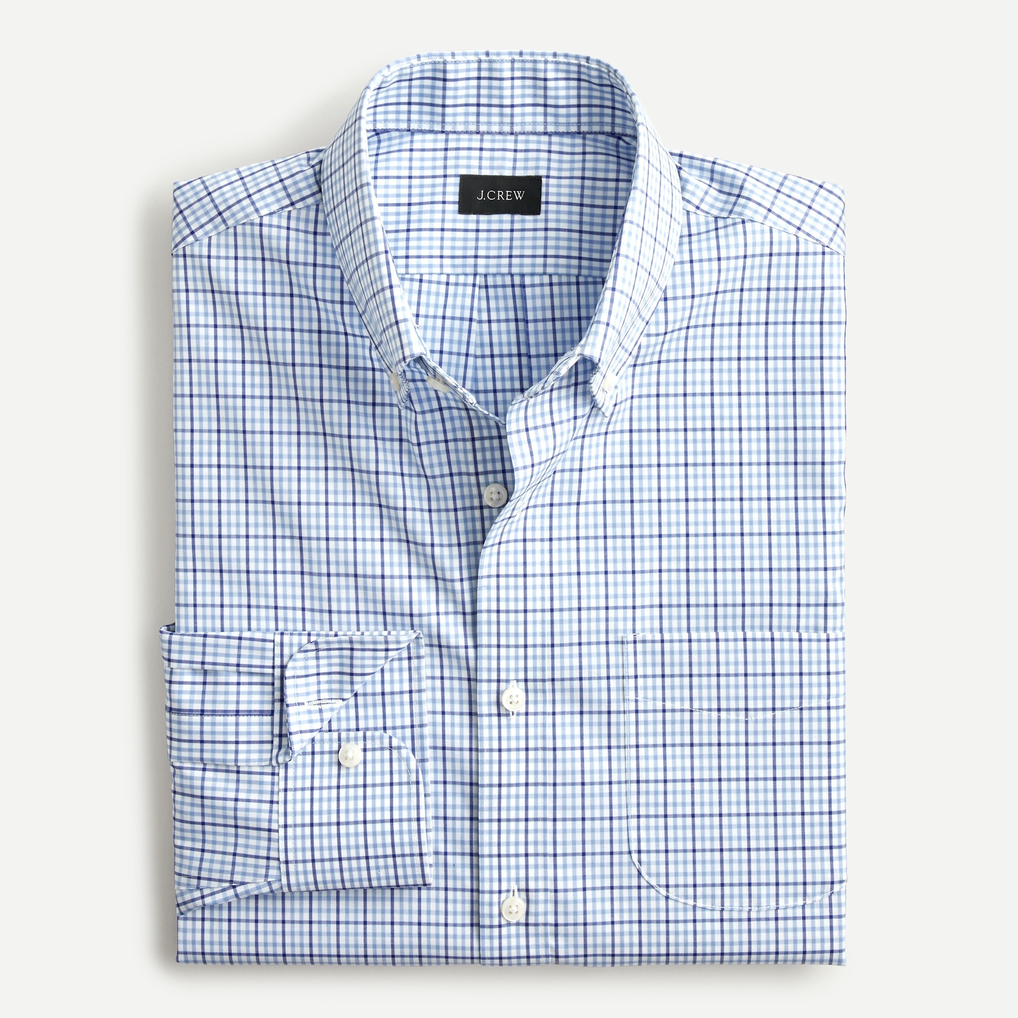 桂 Slim Ludlow Wrinkle-free Stretch Cotton Poplin Shirt In