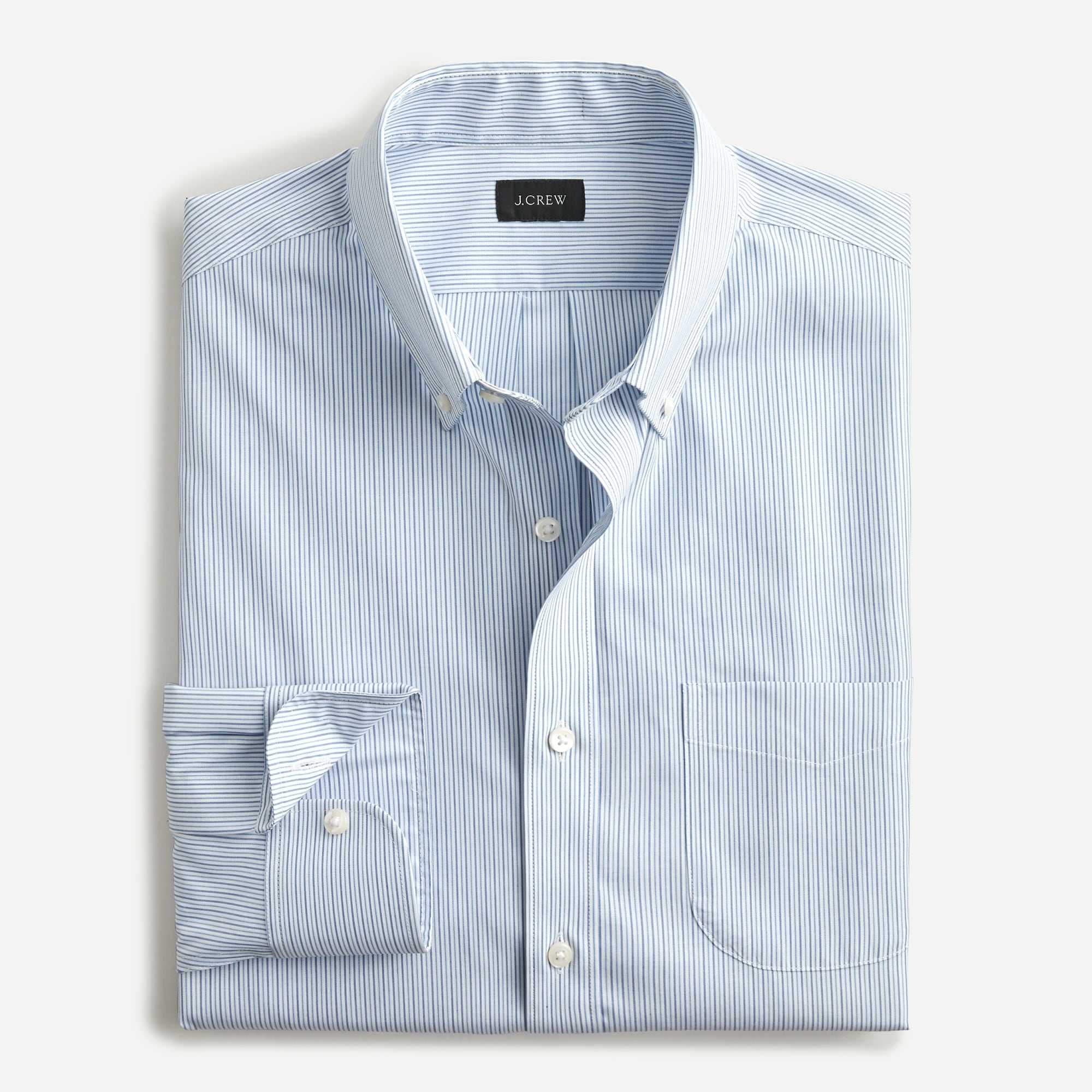 Slim Ludlow Wrinkle-free Stretch Cotton Poplin Shirt In