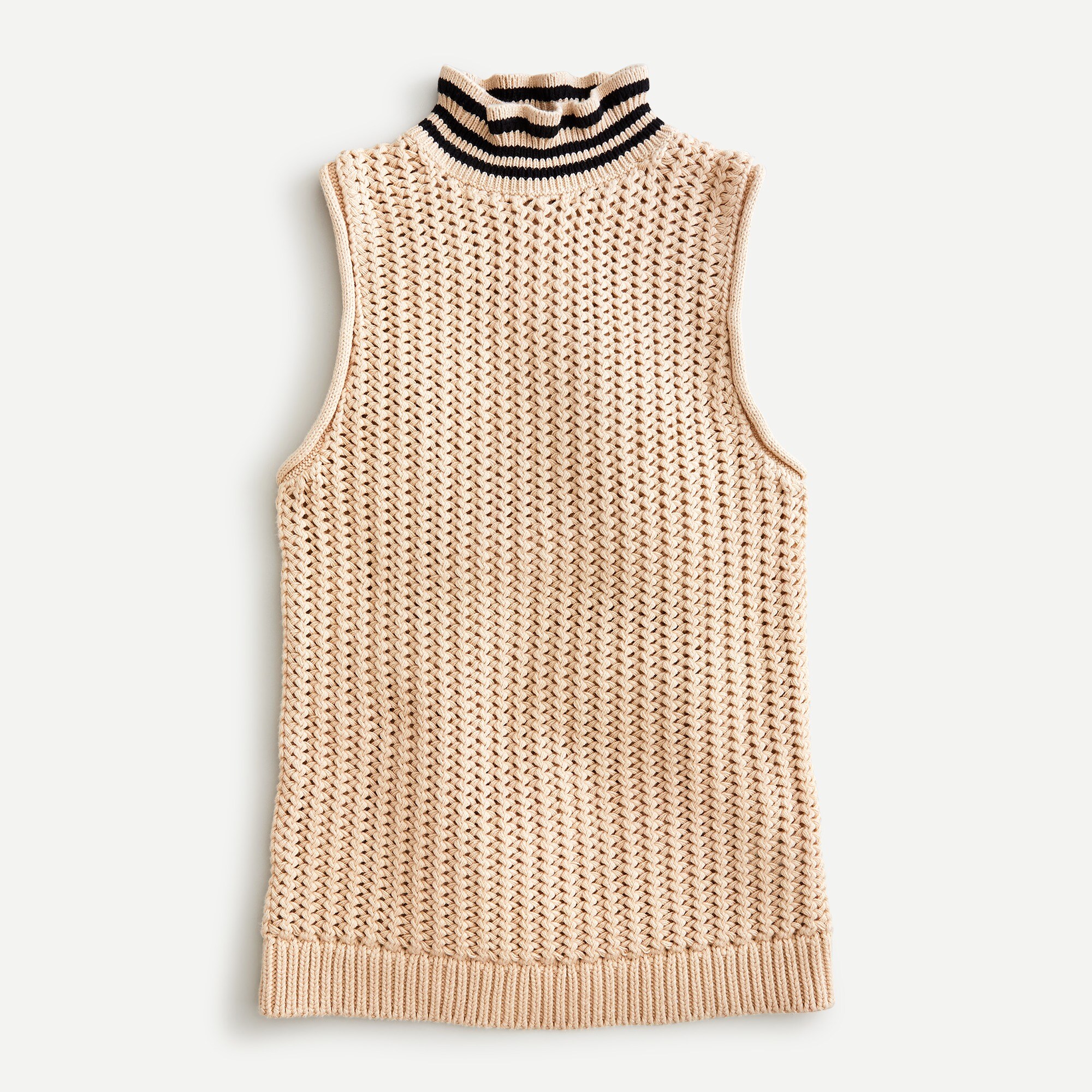 Sleeveless turtleneck sweater