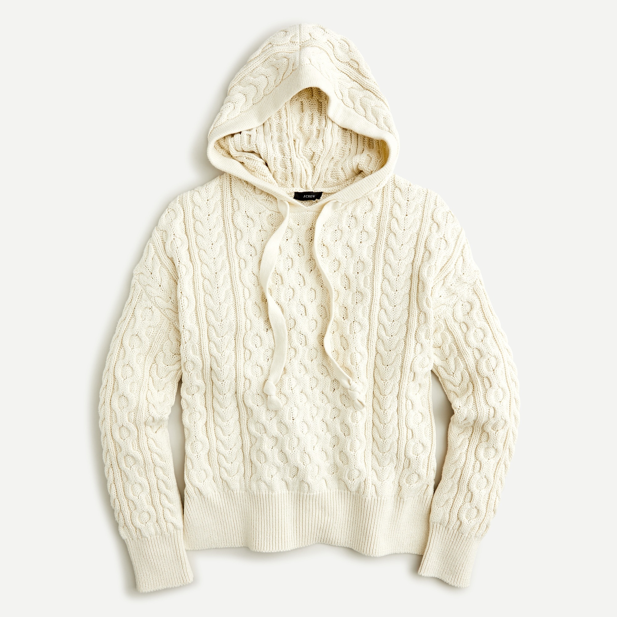 Cable-knit hoodie