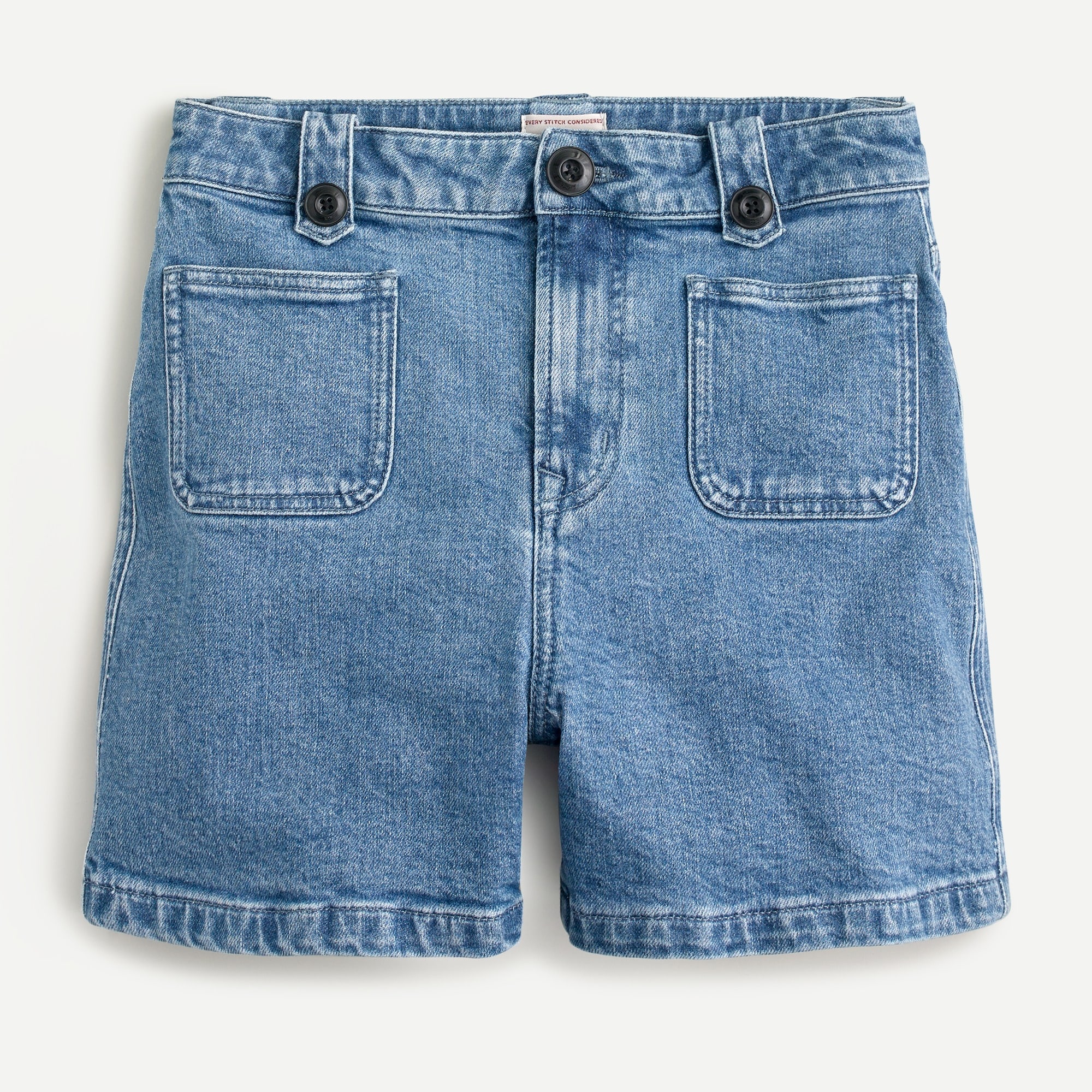 Denim shorts pockets showing outlet