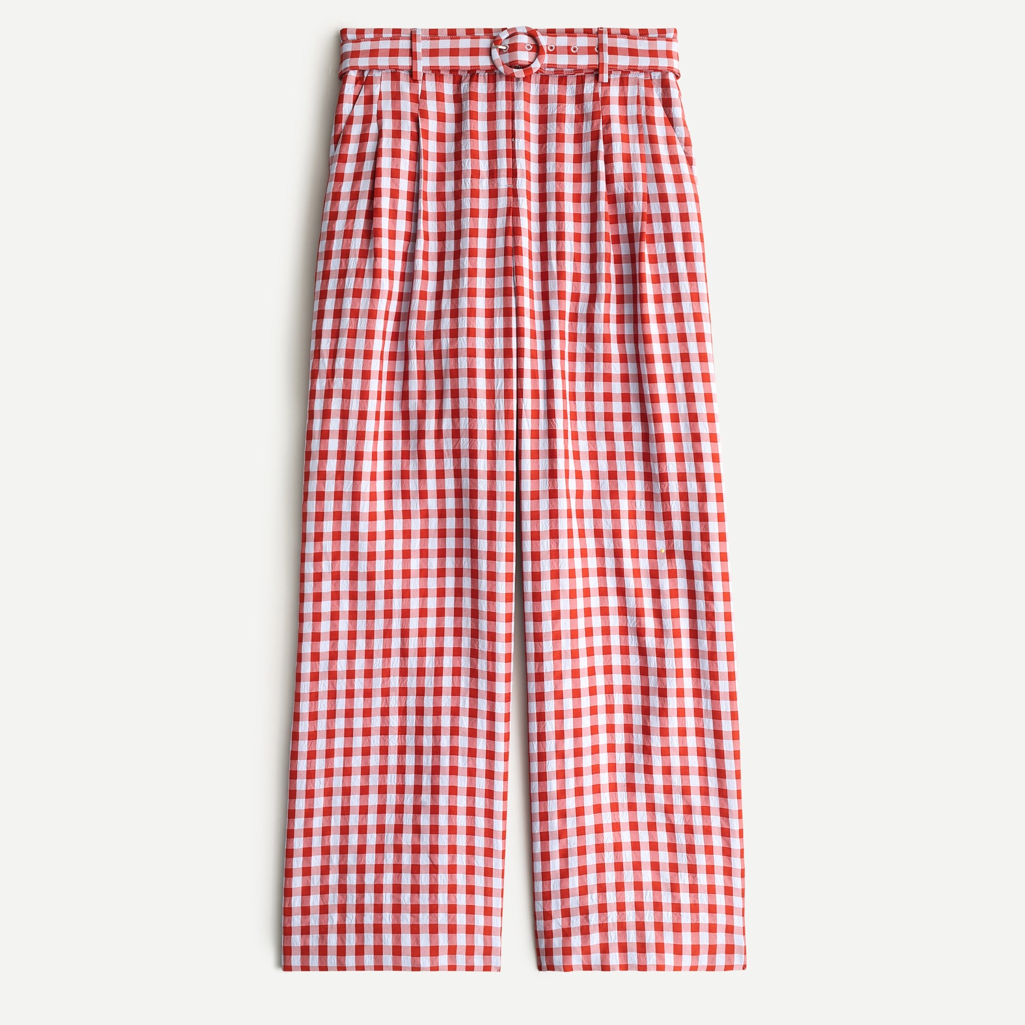 Wide leg gingham pants hotsell