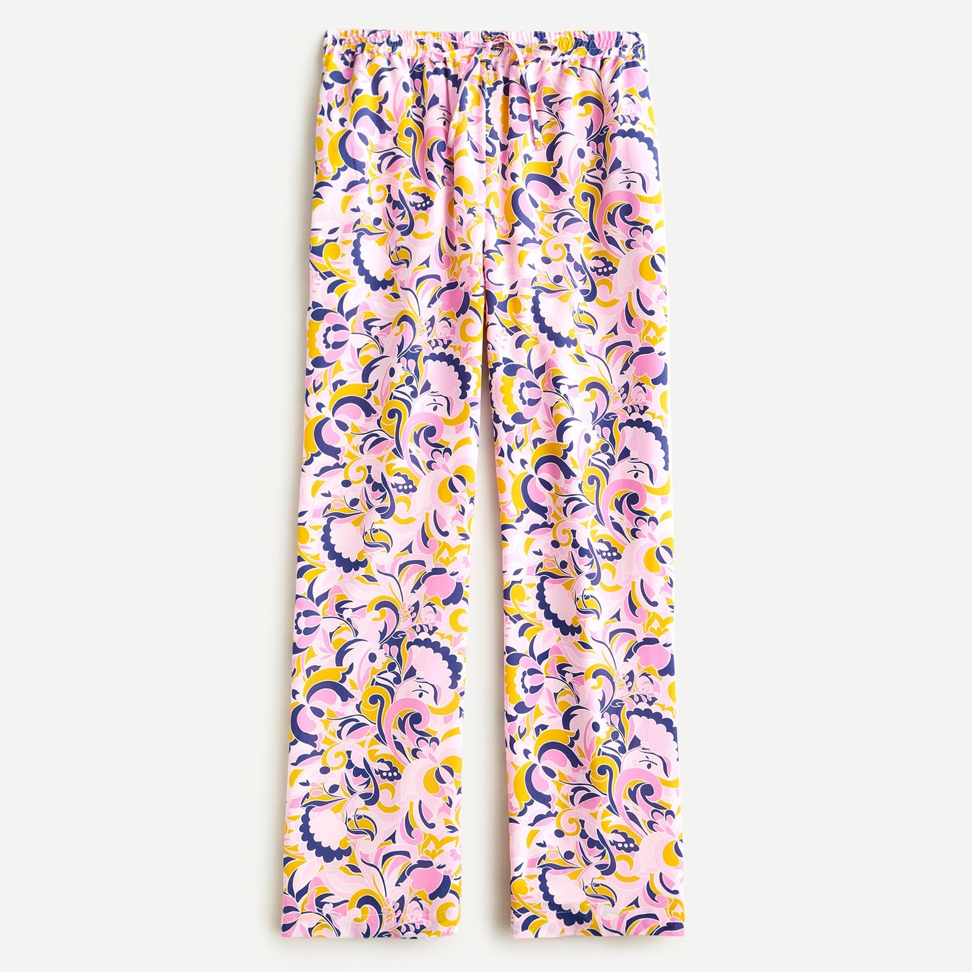 kurry シルクスクリーン LOVE シザーハンズ Pull-on Silk Pant In Paisley Swirl For Women | J.Crew