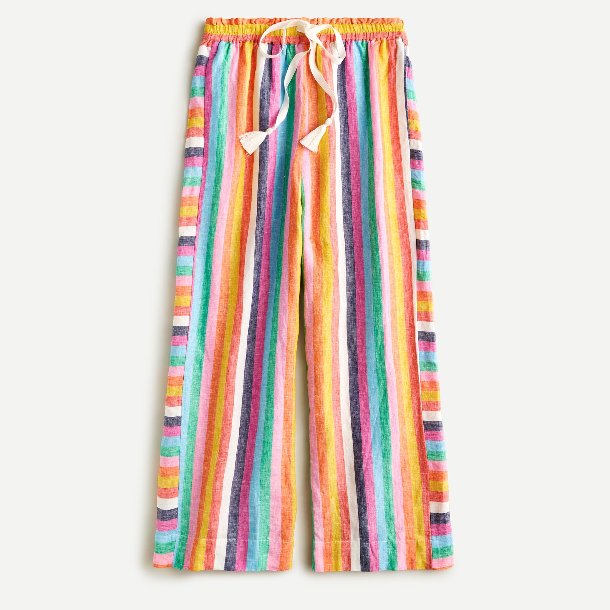 Drawstring pant in rainbow stripe