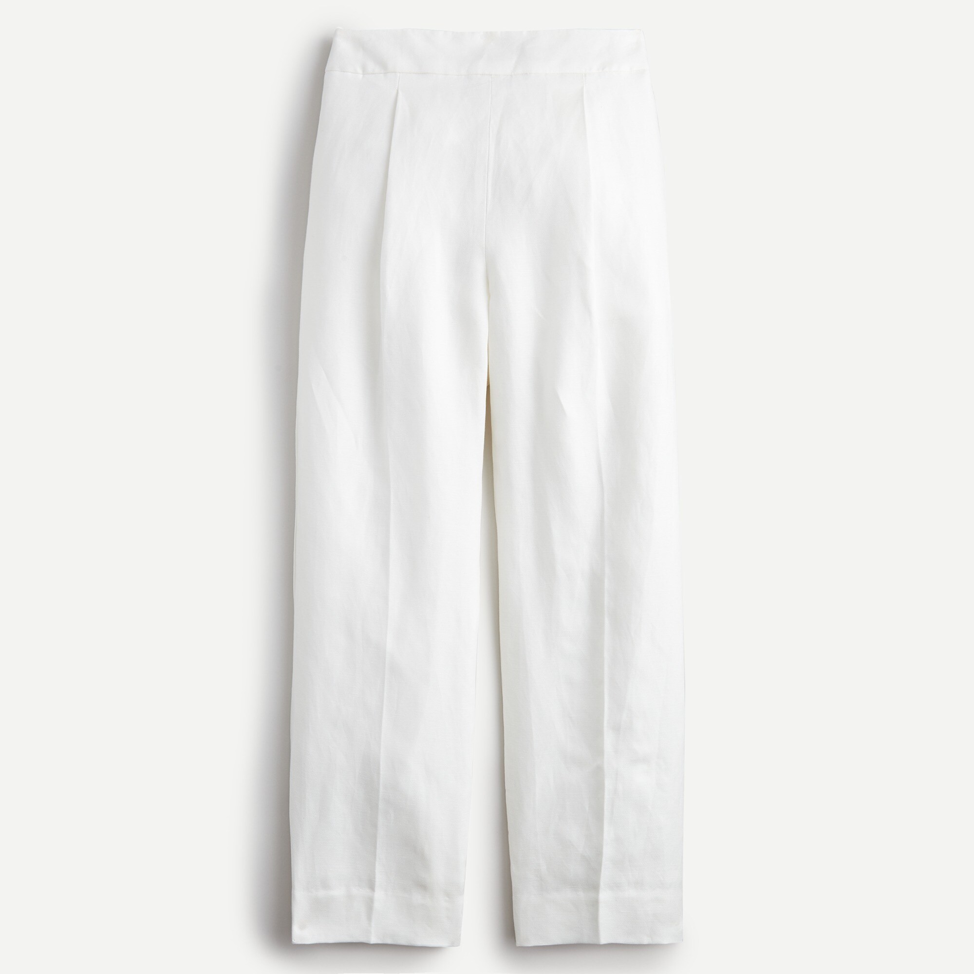 High-rise pleated pant in linen blend