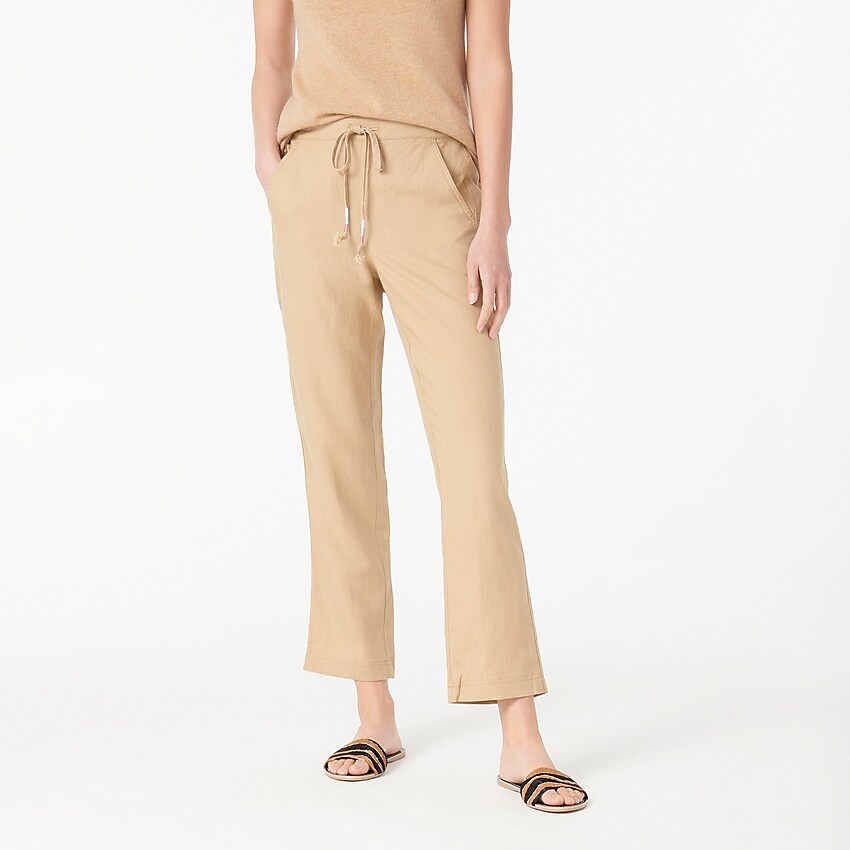 J.Crew: Tie-waist Seaside Pant In Linen Blend For Women
