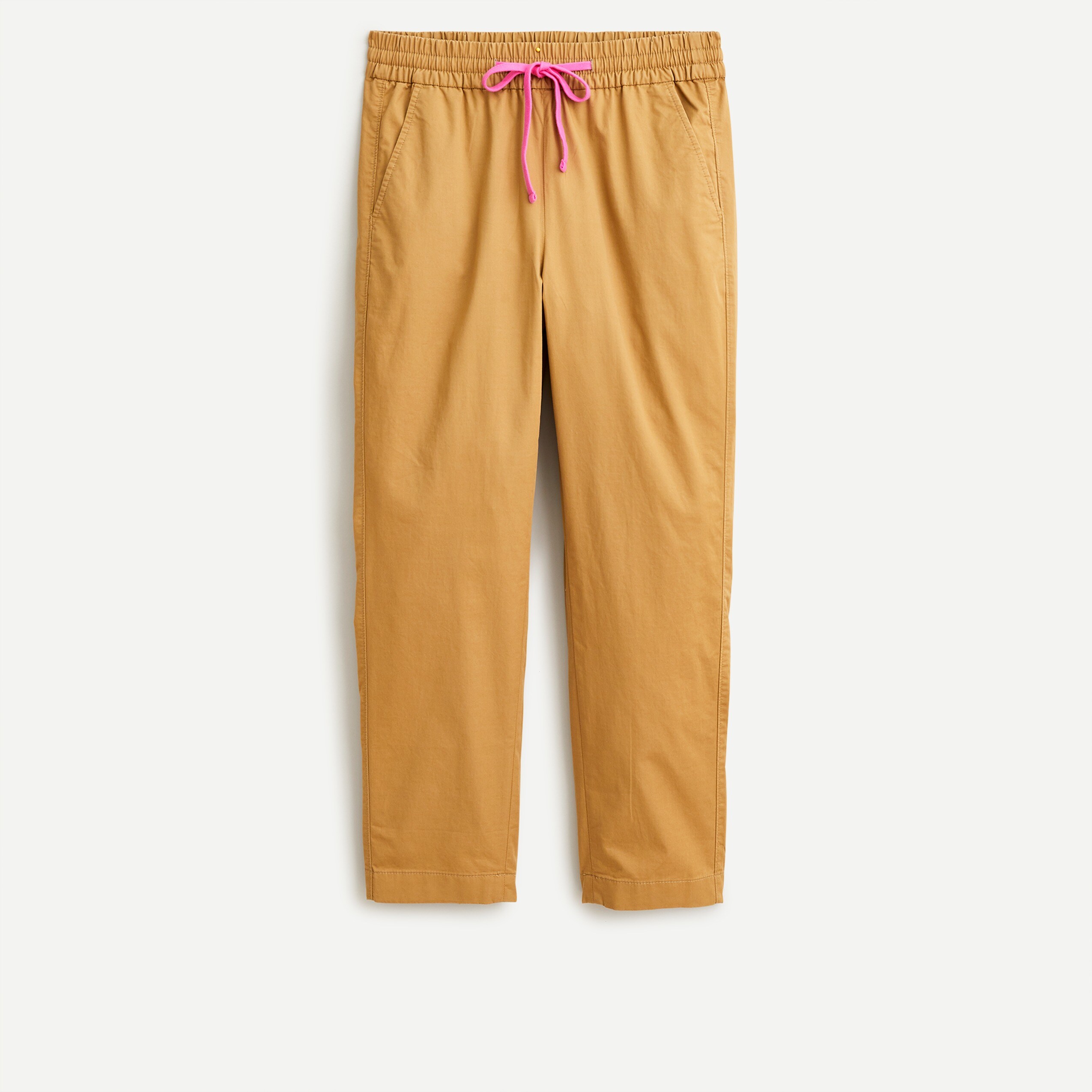 Brushed poplin drawstring pant