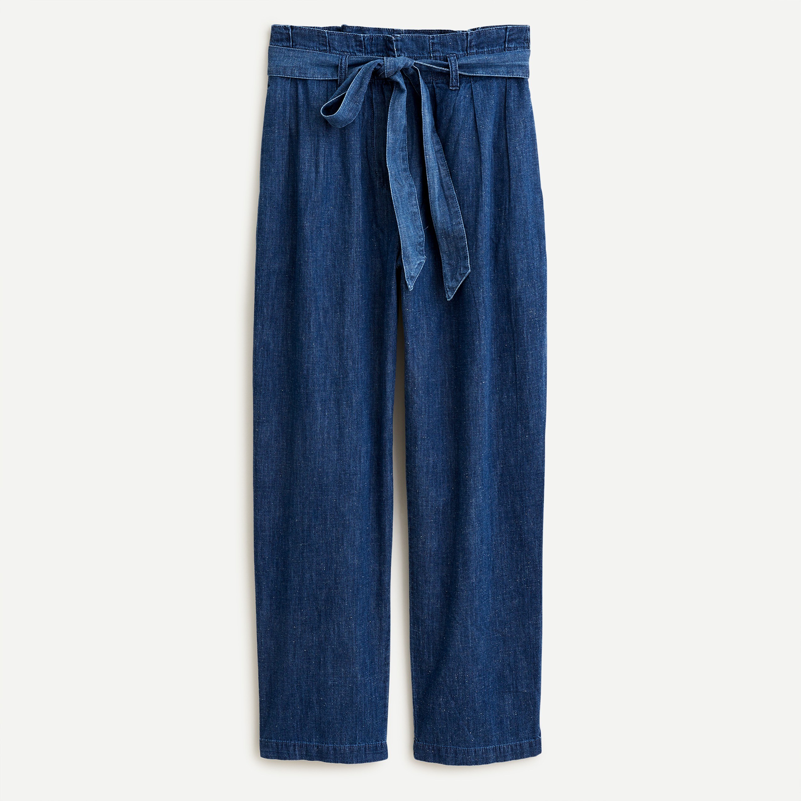 denim paper bag pants