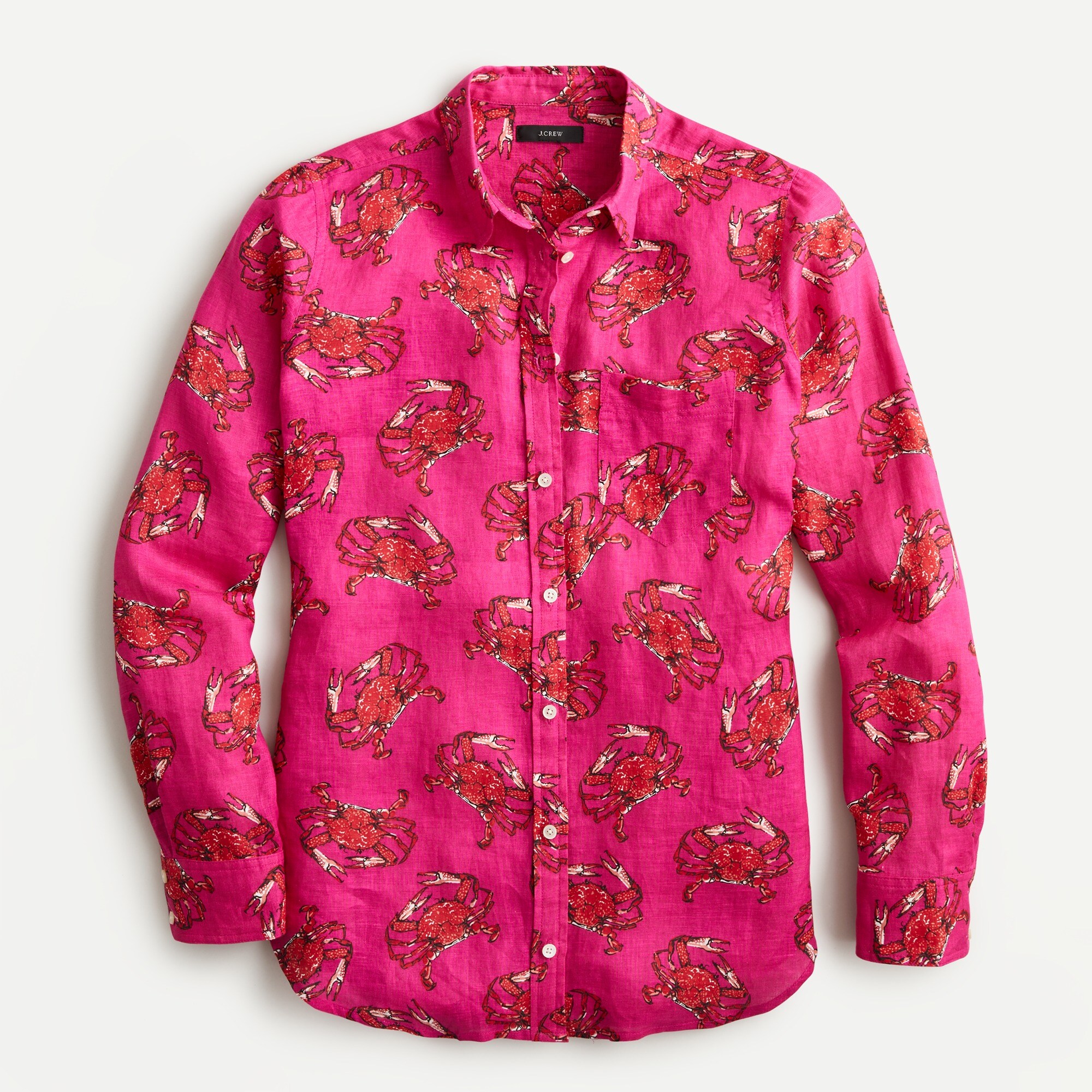 Classic-fit boy shirt in Ratti® king crab print