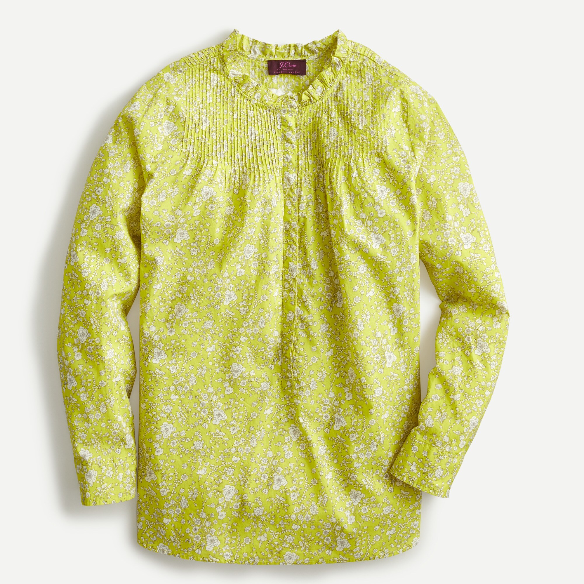 j.crew: ruffle classic popover shirt in liberty&reg; summer blooms print for women