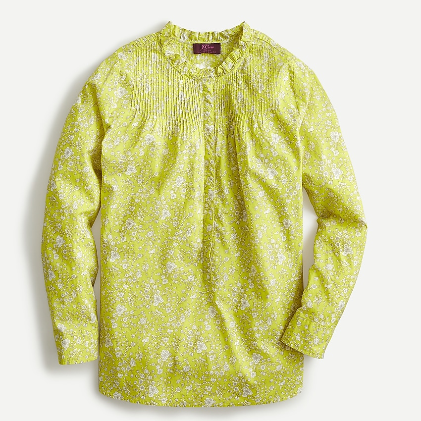 j.crew: ruffle classic popover shirt in liberty® summer blooms print for women