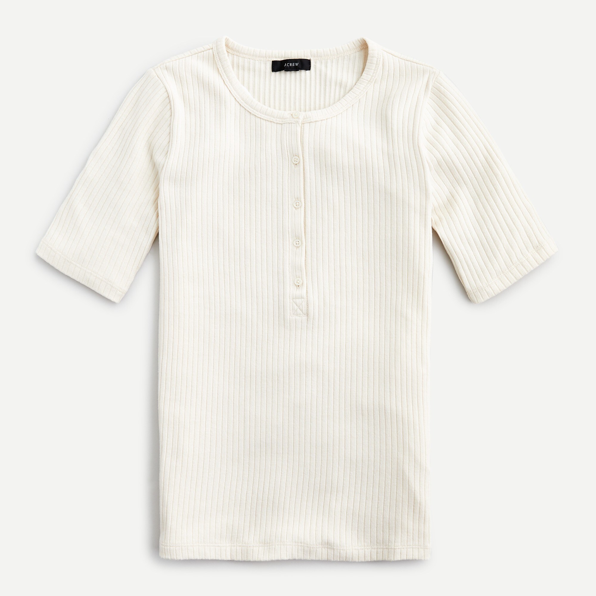 J.Crew Ribbed Elbowsleeve Henley For Women