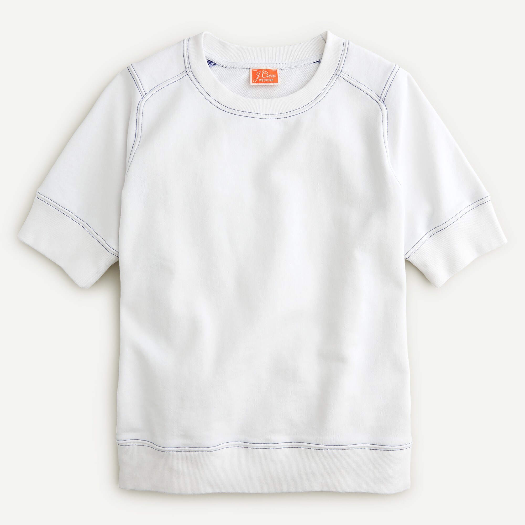 Short-sleeve crewneck sweatshirt in original cotton terry