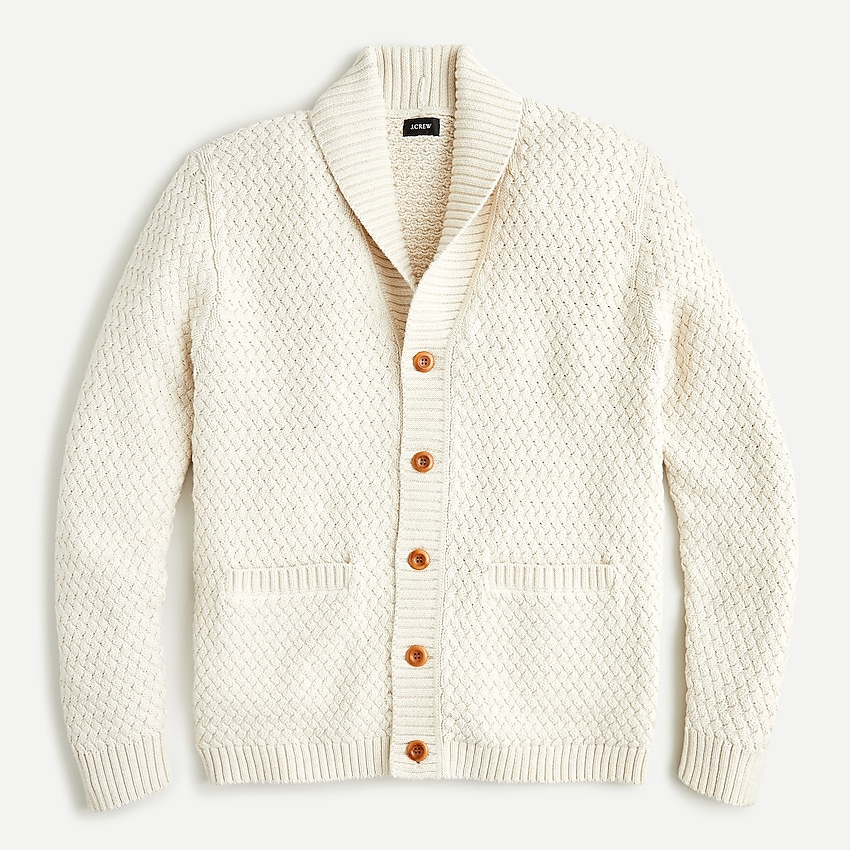 J.Crew: Cotton Shawl Collar Cardigan Sweater For Men