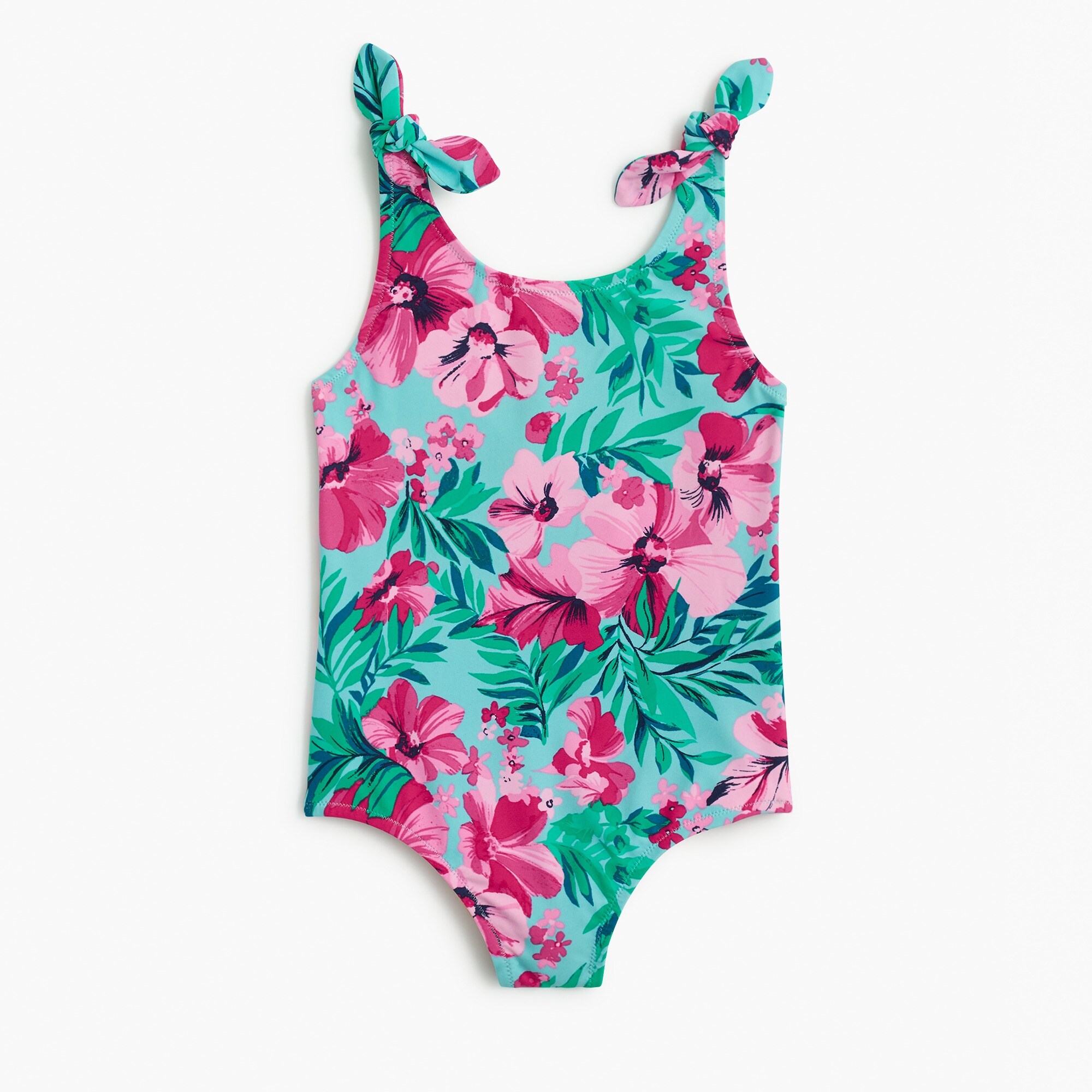 Girls' one-piece in Hawaiian print