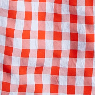 Scoopneck puff-sleeve top in drapey gingham RED BLUE j.crew: scoopneck puff-sleeve top in drapey gingham for women