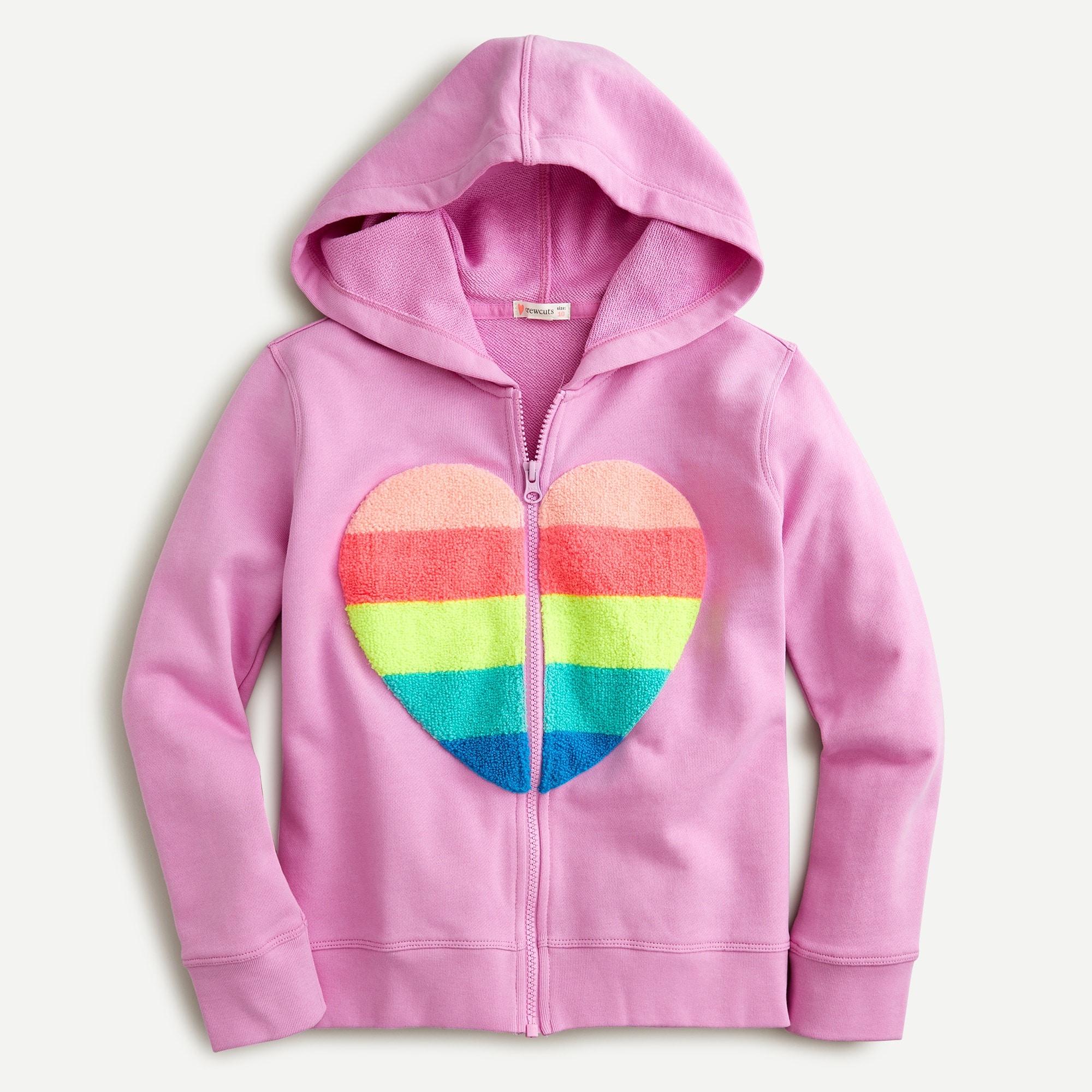 J.Crew: Girls' Hoodie With Heart Detail For Girls