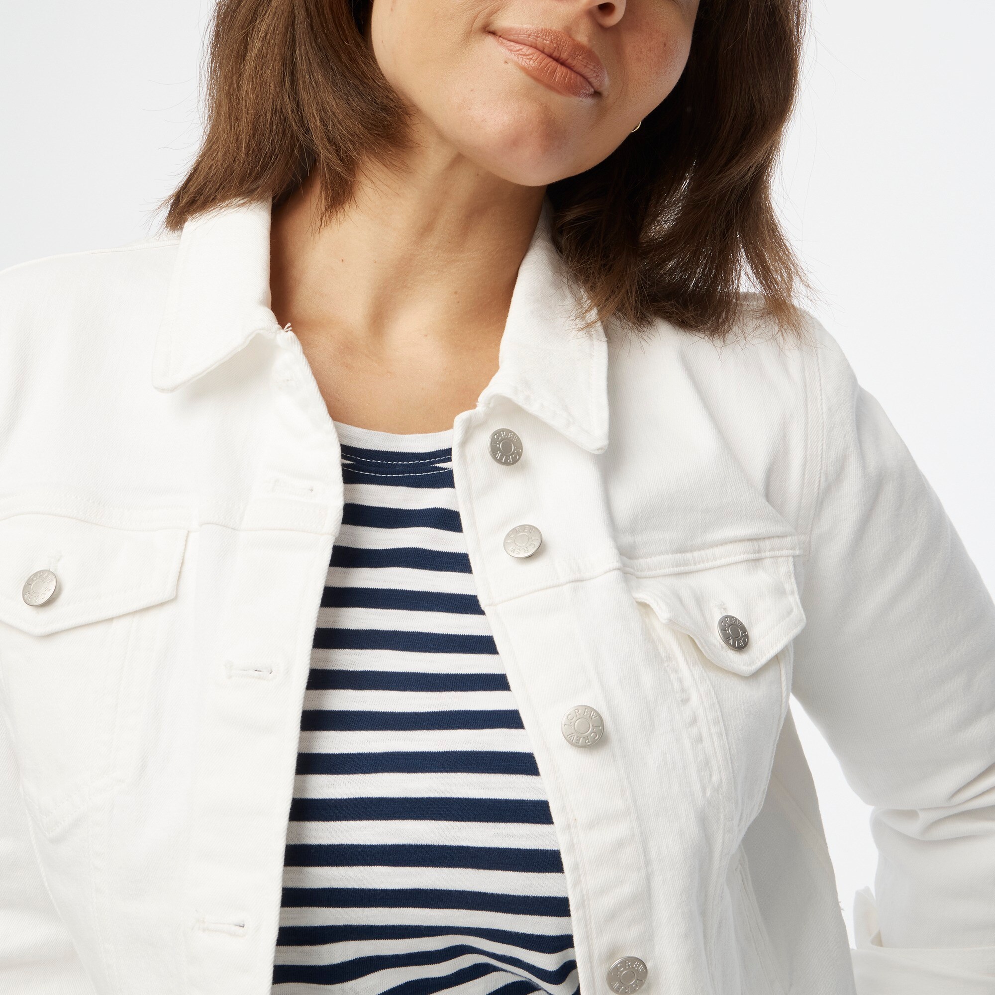 Classic jean jacket in white wash
