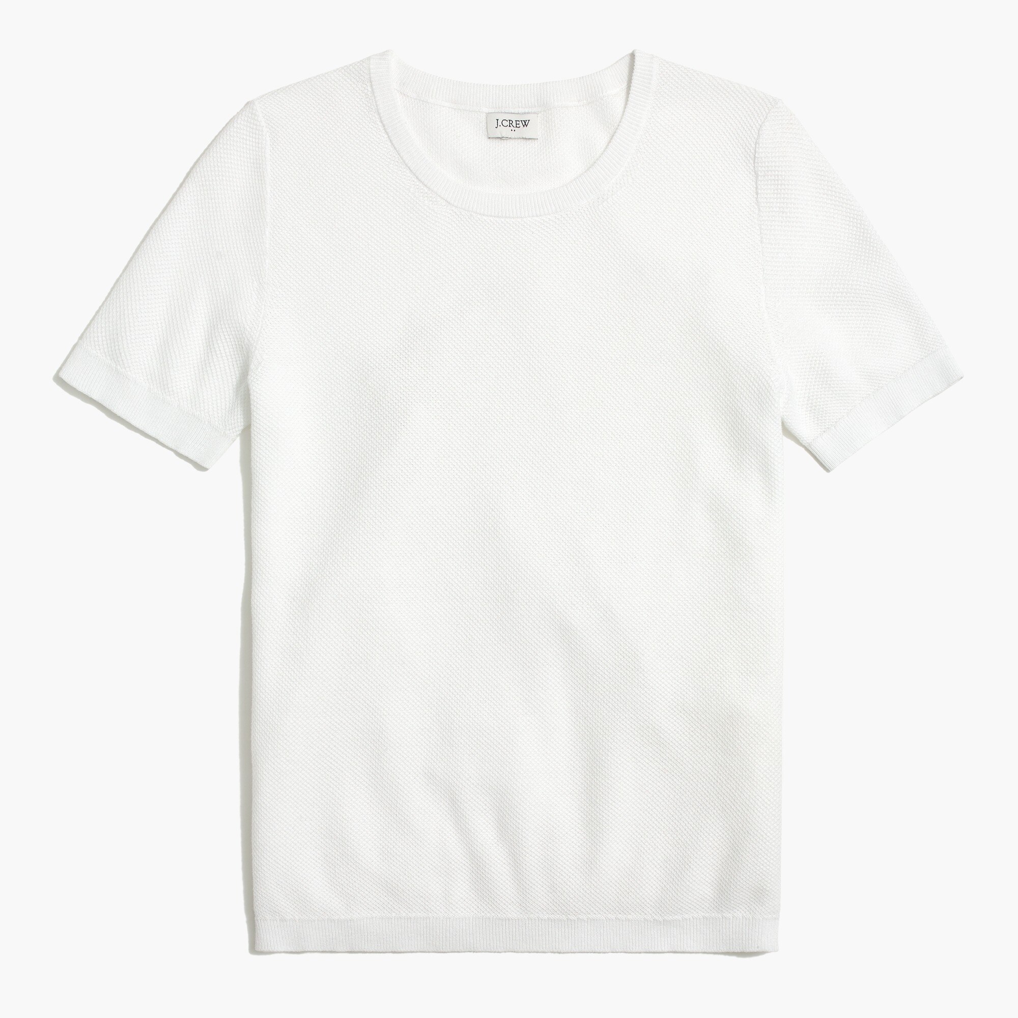 short-sleeve textured sweater for women