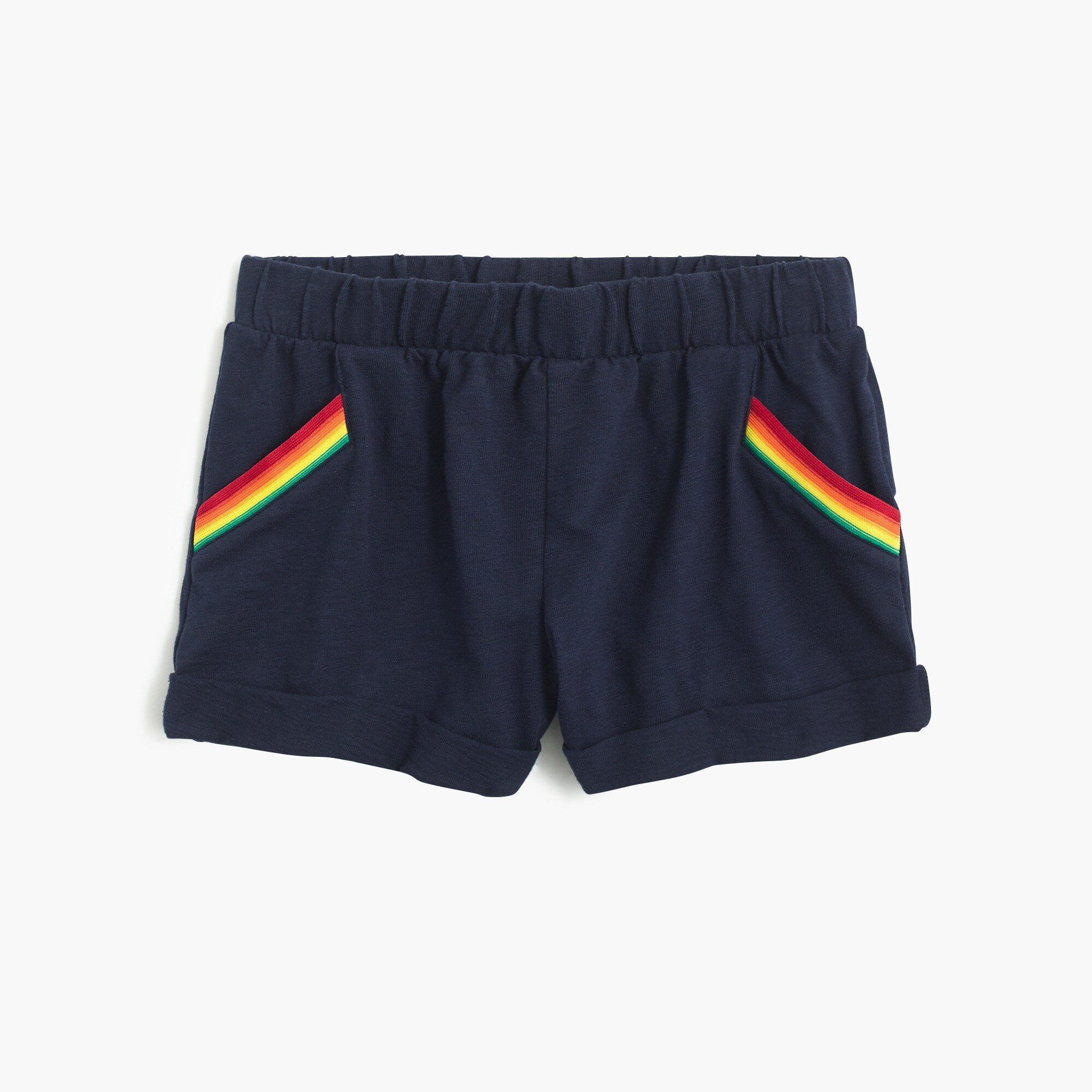 Girls' rainbow pocket cotton short