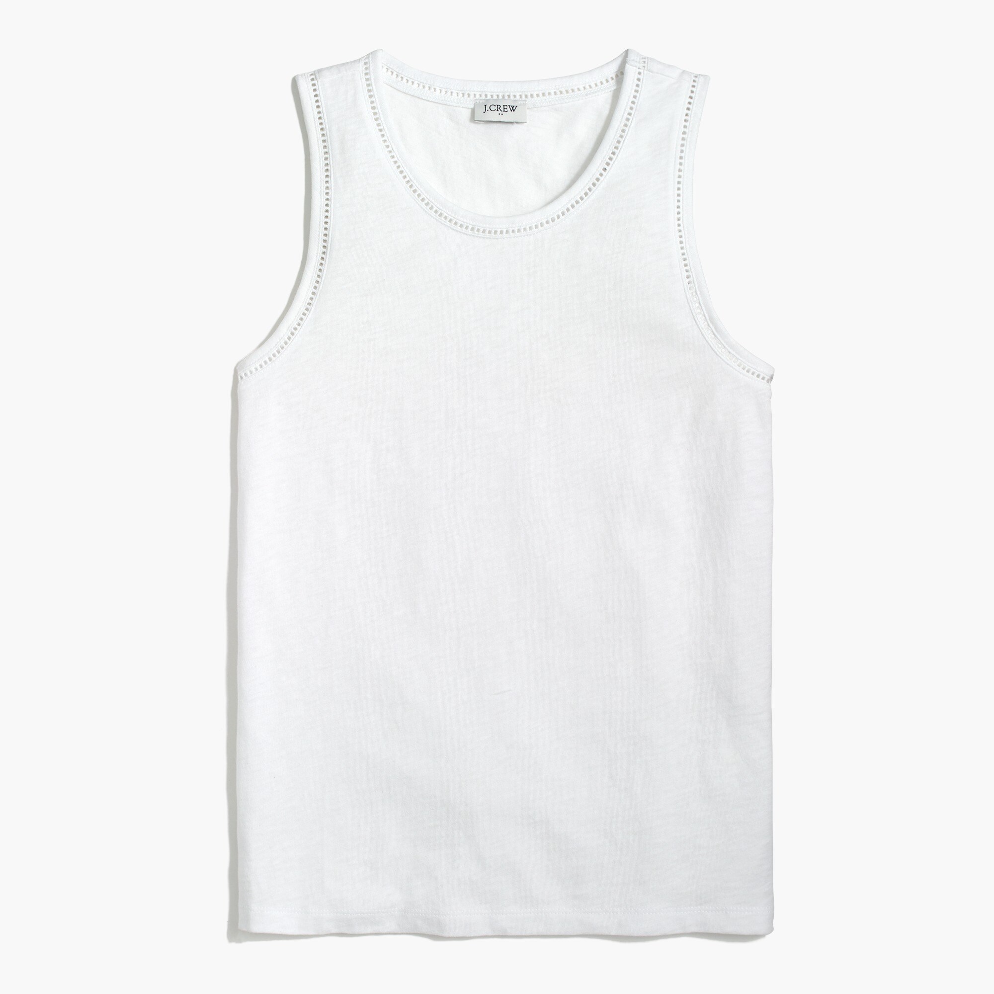 Tank top with ladder trim