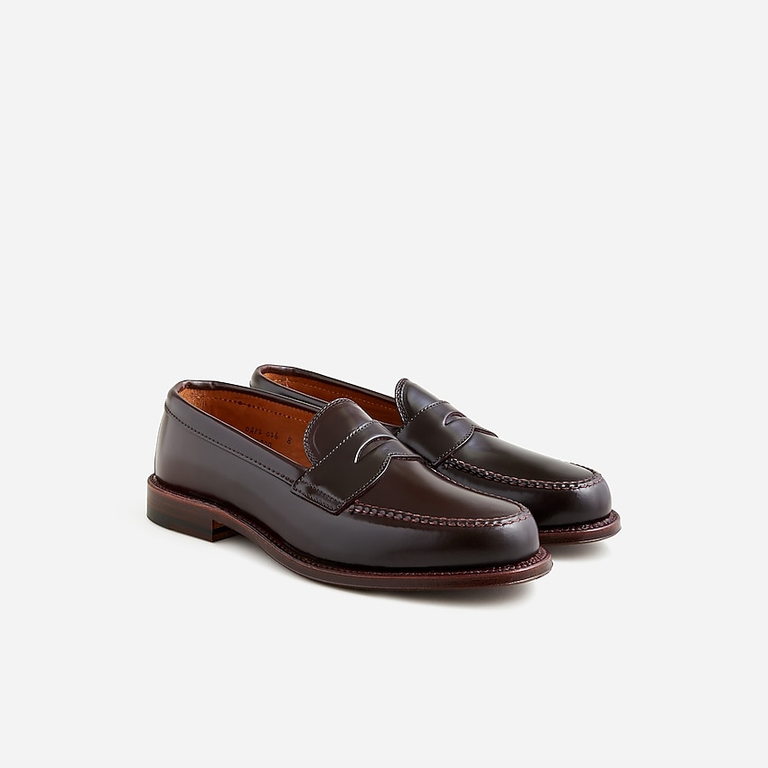 j.crew: alden® x j.crew cordovan penny loafers for men, right side, view zoomed