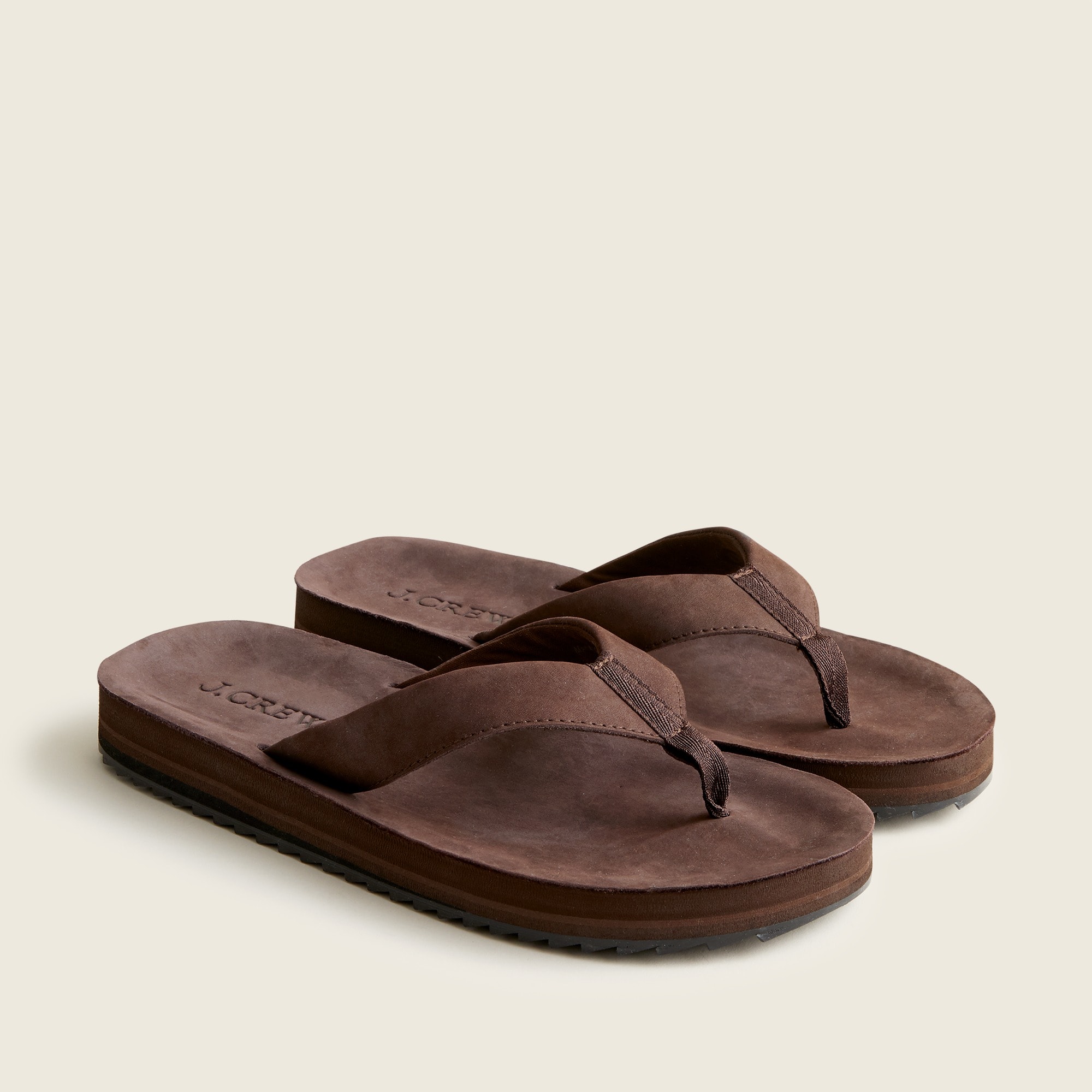 Leather flip-flops
